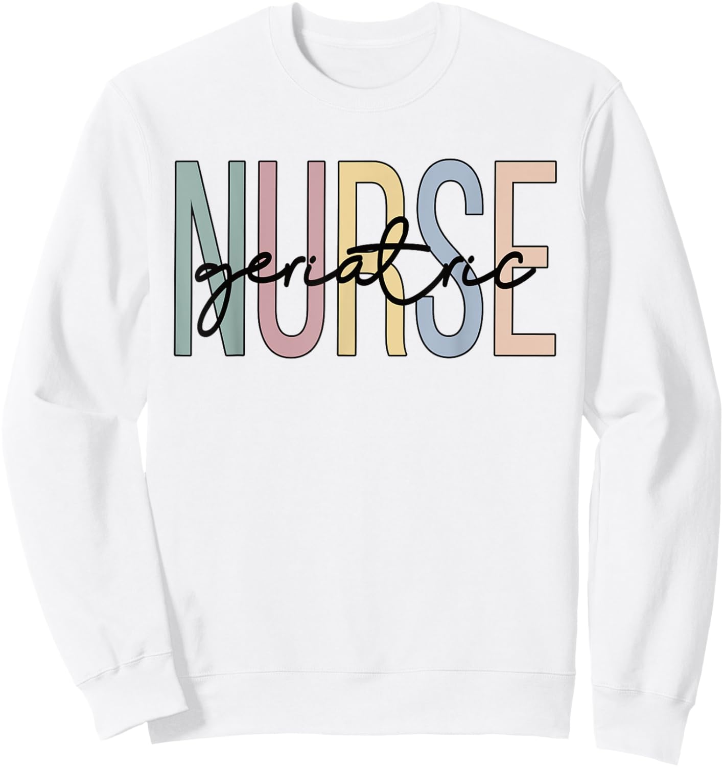 Geriatric Nursing Boho Geriatric Nurse Sweatshirt - Sweatshirt | White