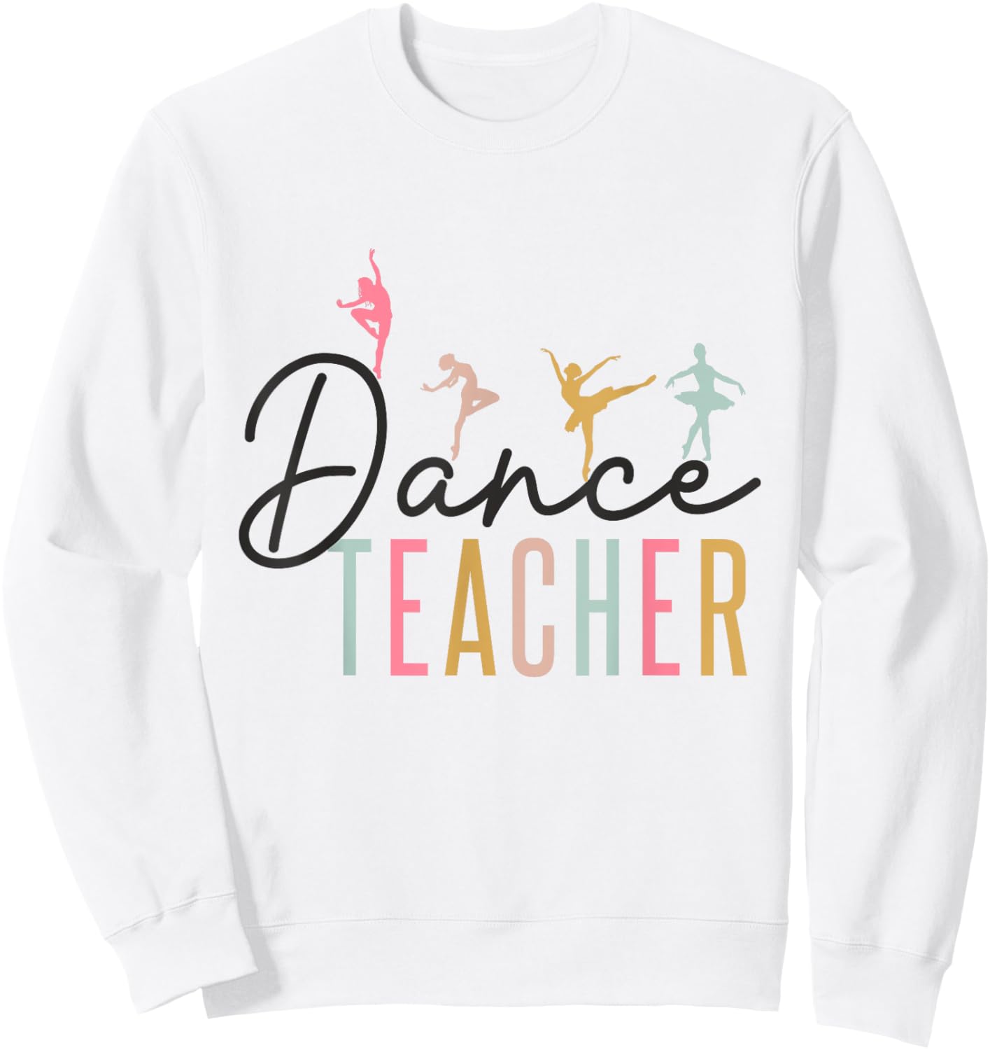 Boho Vintage Dance Teacher Appreciation Back To School Sweatshirt - Sweatshirt | White