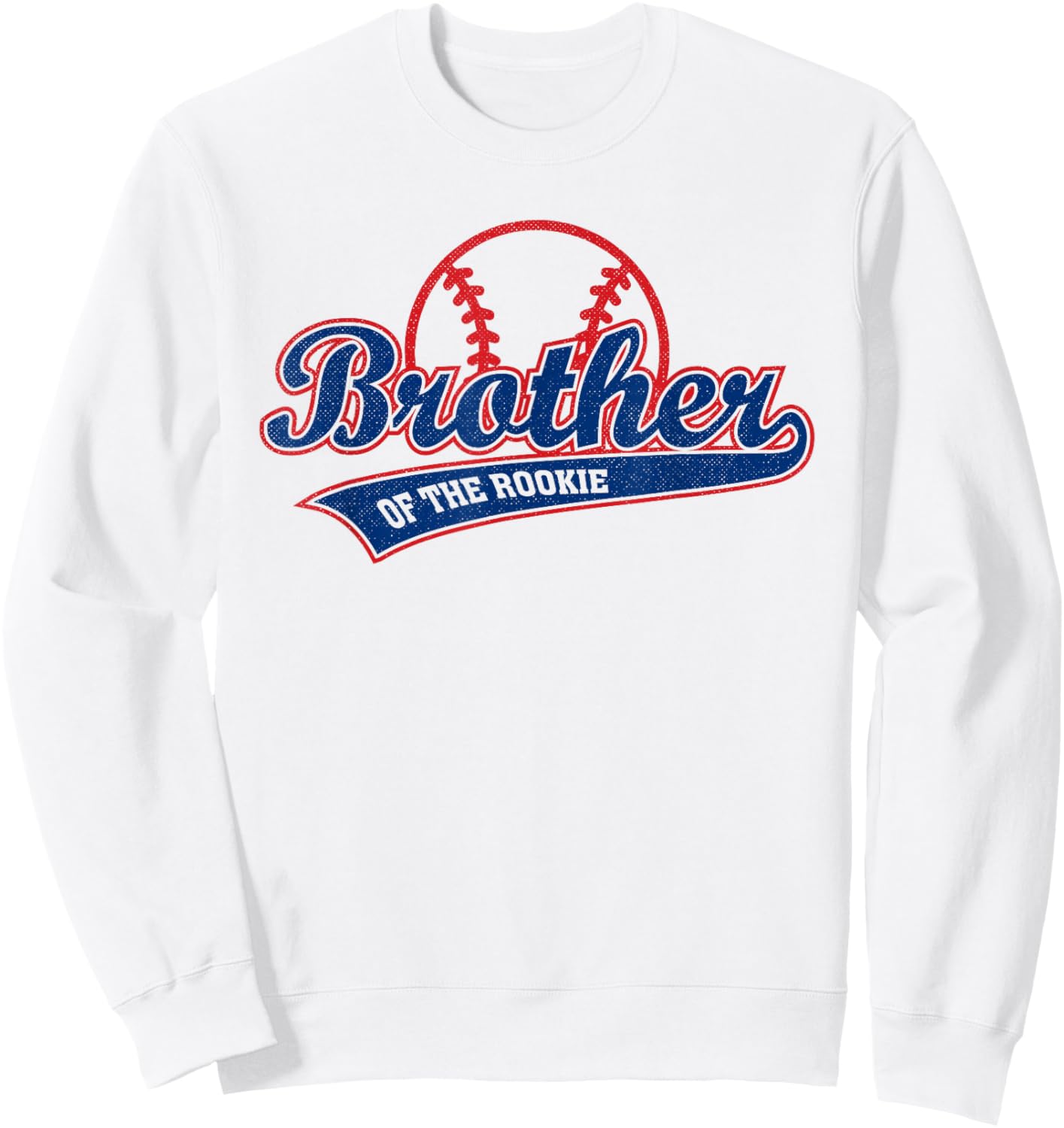 Funny Retro Baseball Brother of the Rookie Sweatshirt - Sweatshirt | White