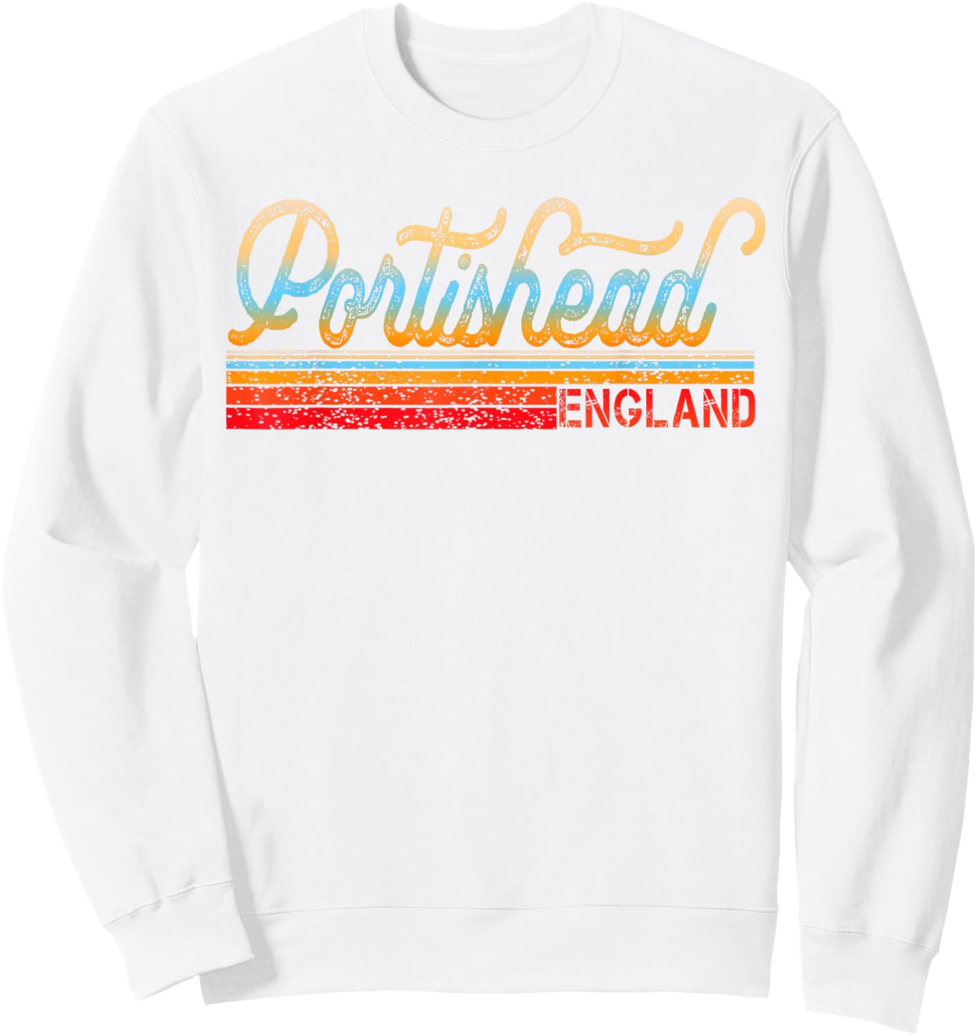 Retro Vintage Portishead Vintage 80s Styl Portishead England Sweatshirt - Sweatshirt | White