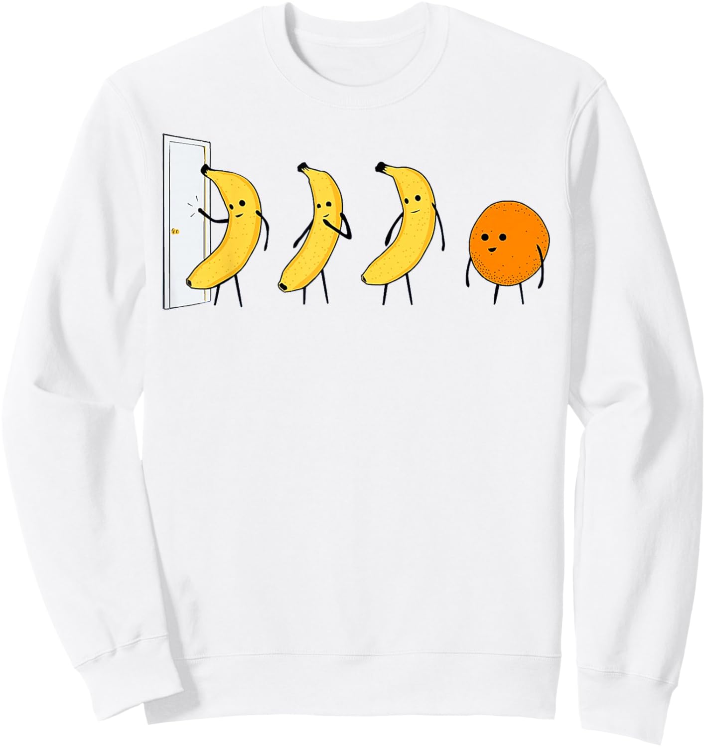 Knock Knock - Who's There - Banana Who's There - Orange Sweatshirt - Sweatshirt | White