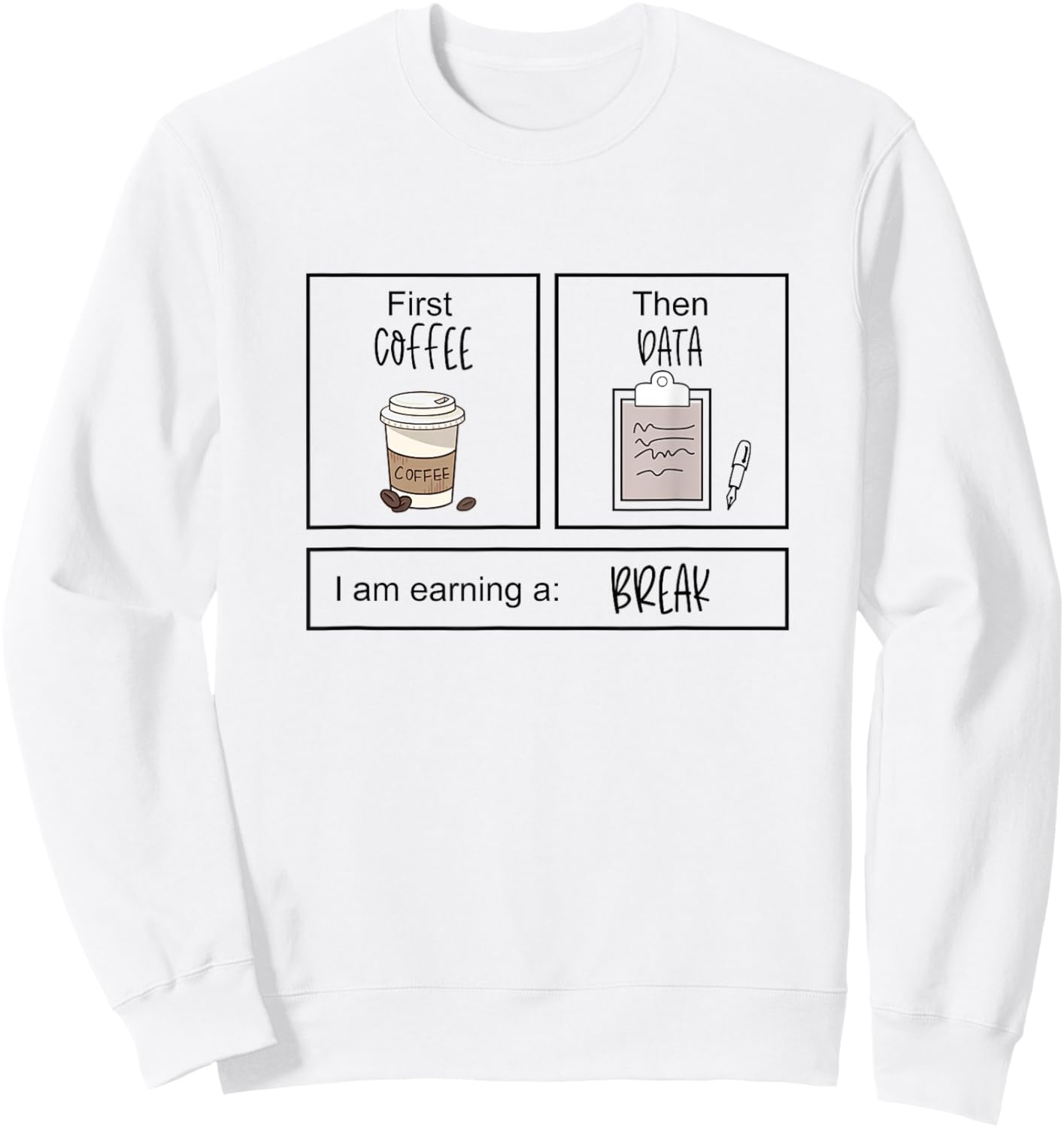 First Coffee Then IEP Teacher SPED Teacher Coffee Lover Gift Small Sweatshirt - Sweatshirt | White
