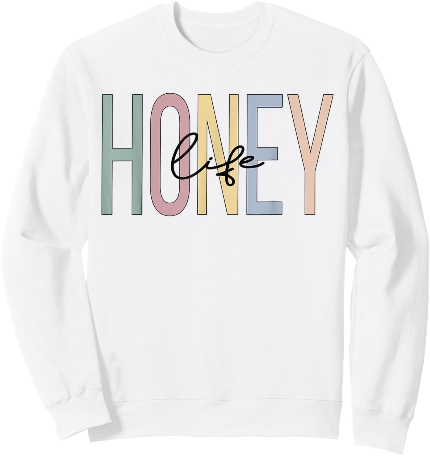Honey Life Honey Grandma Boho Honey Grandmother Sweatshirt - Sweatshirt | White