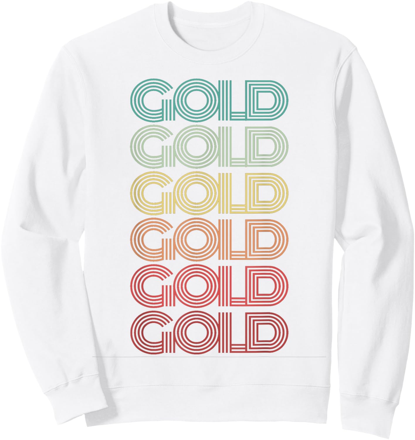 Retro Team GOLD Summer Camp War Game Sports Color 70's Women Kids Sweatshirt - Sweatshirt | White
