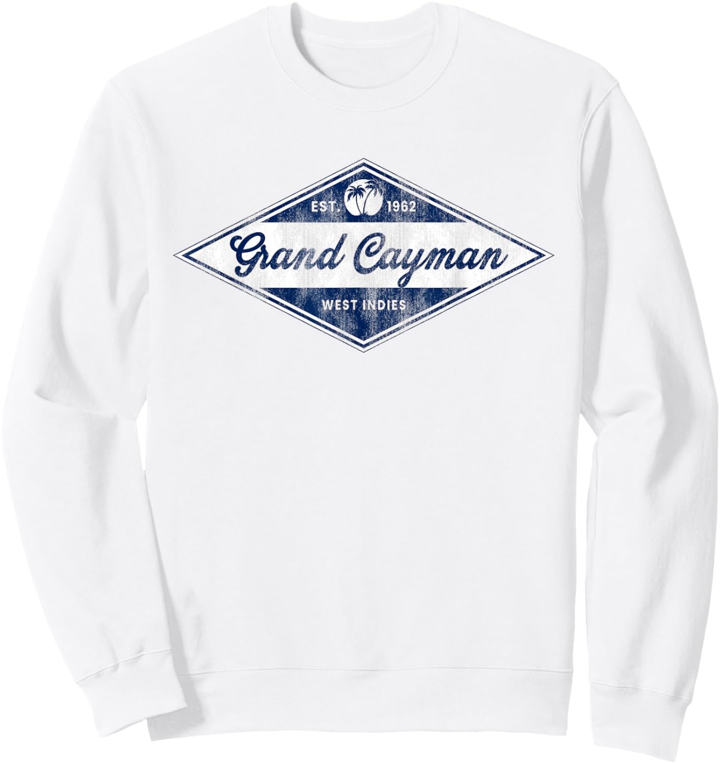 Retro Grand Cayman Islands Vintage Beach Vacation Souvenir Sweatshirt - Sweatshirt | White