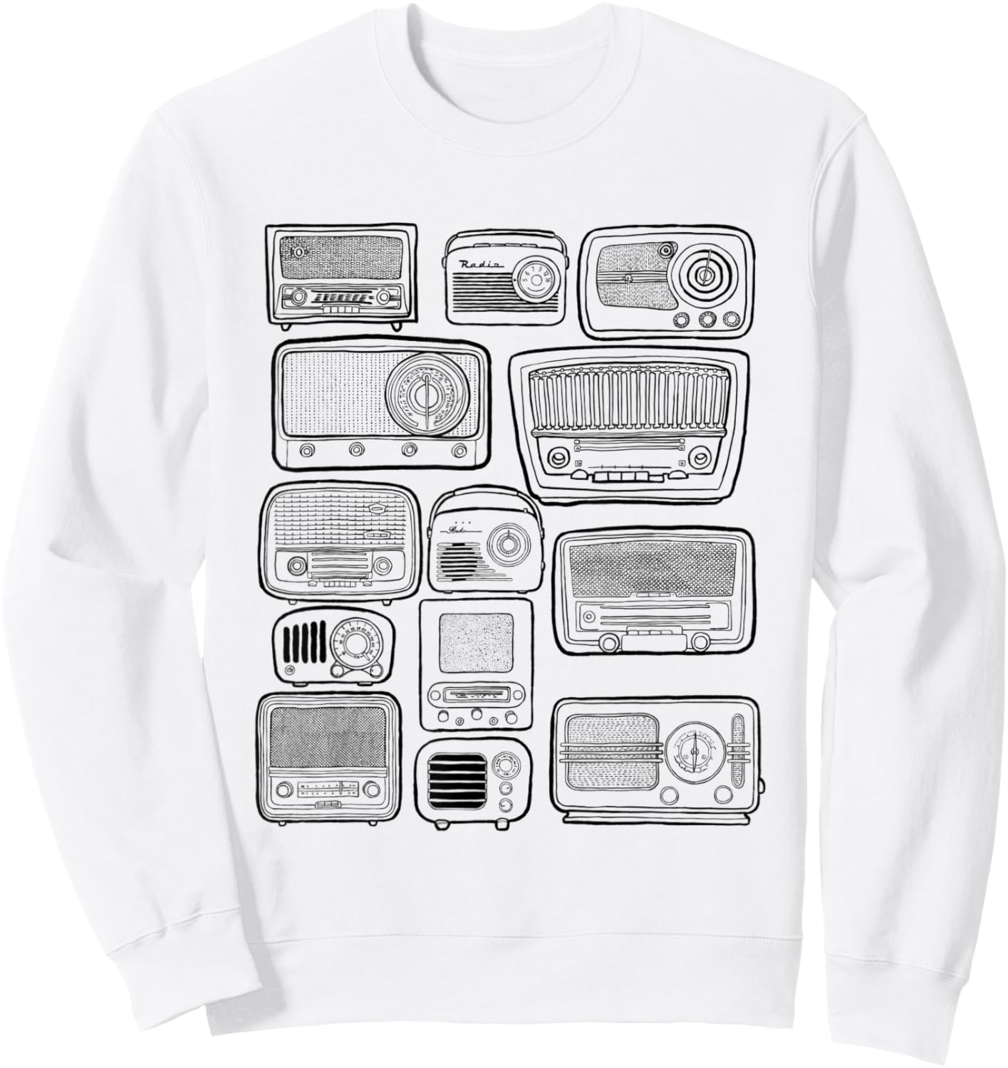 Retro Radios Sweatshirt - Sweatshirt | White