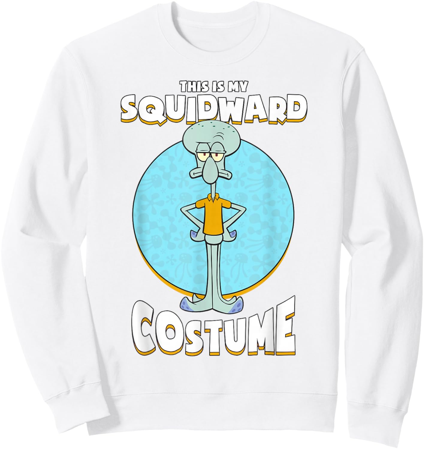 Spongebob Squarepants Halloween This is My Squidward Costume Sweatshirt - Sweatshirt | White