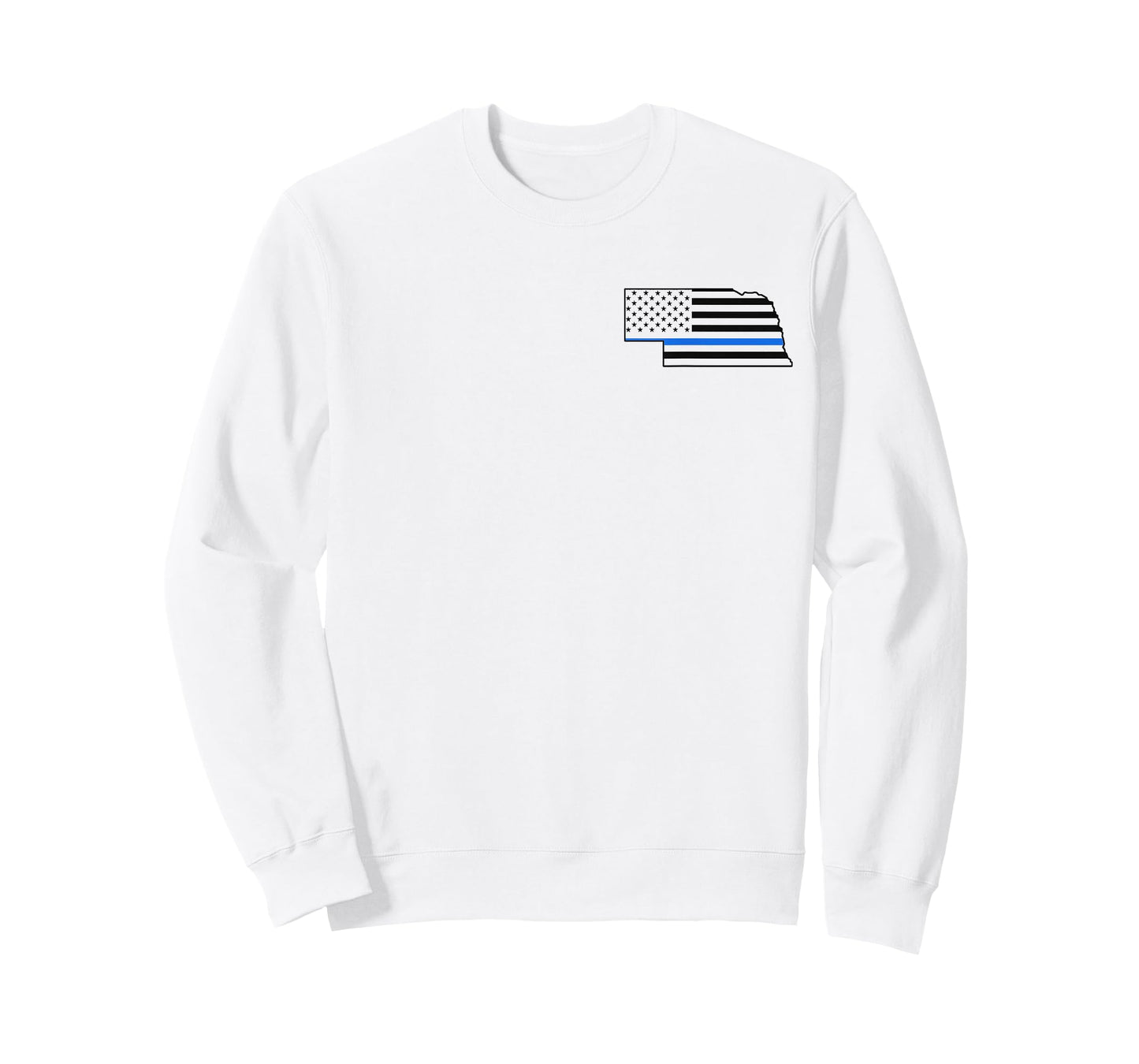 Nebraska US Thin Blue Line Flag Police State Trooper T-Shirt