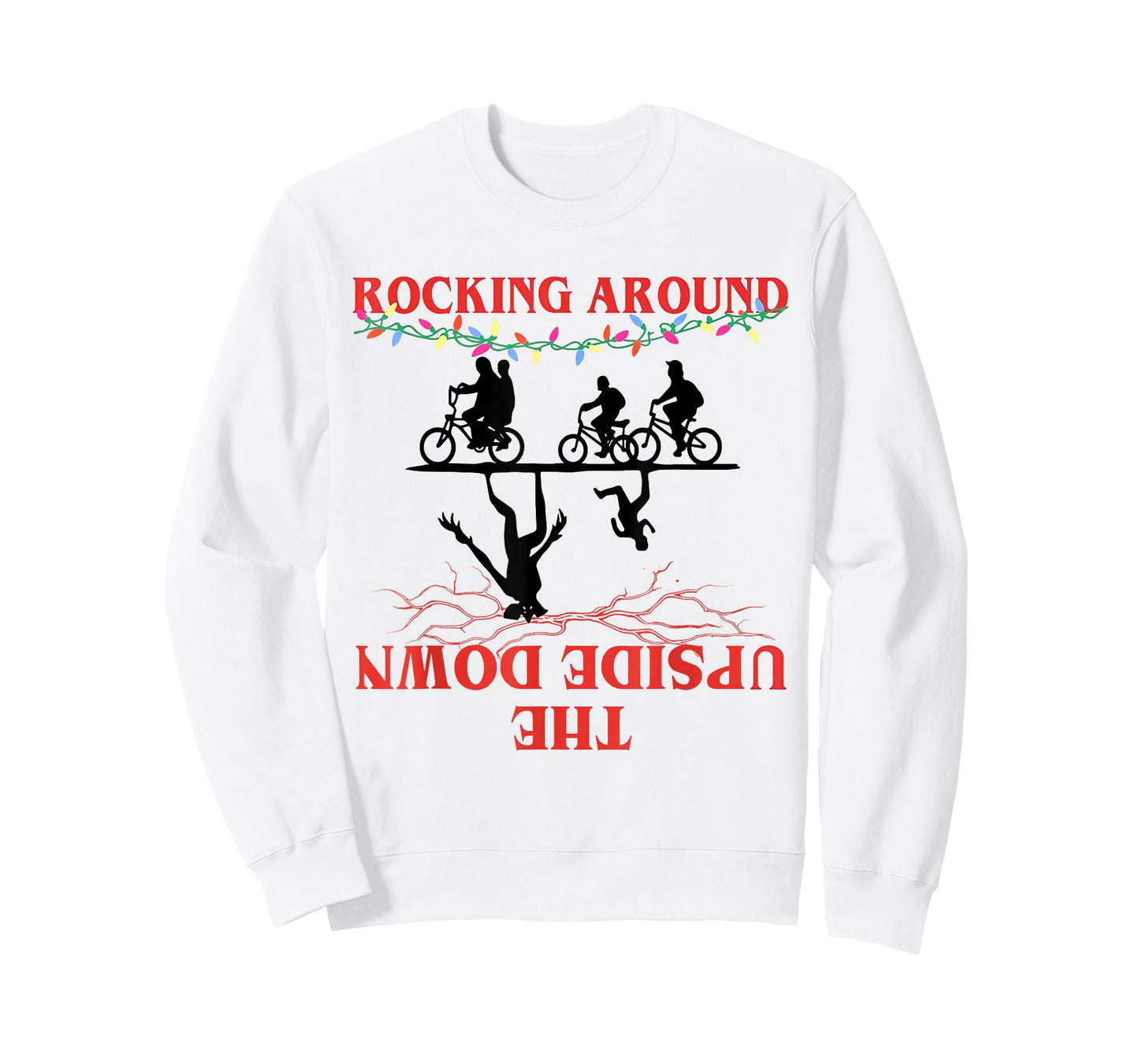 Rocking Around Upside Down Christmas Lights Adventure T-Shirt