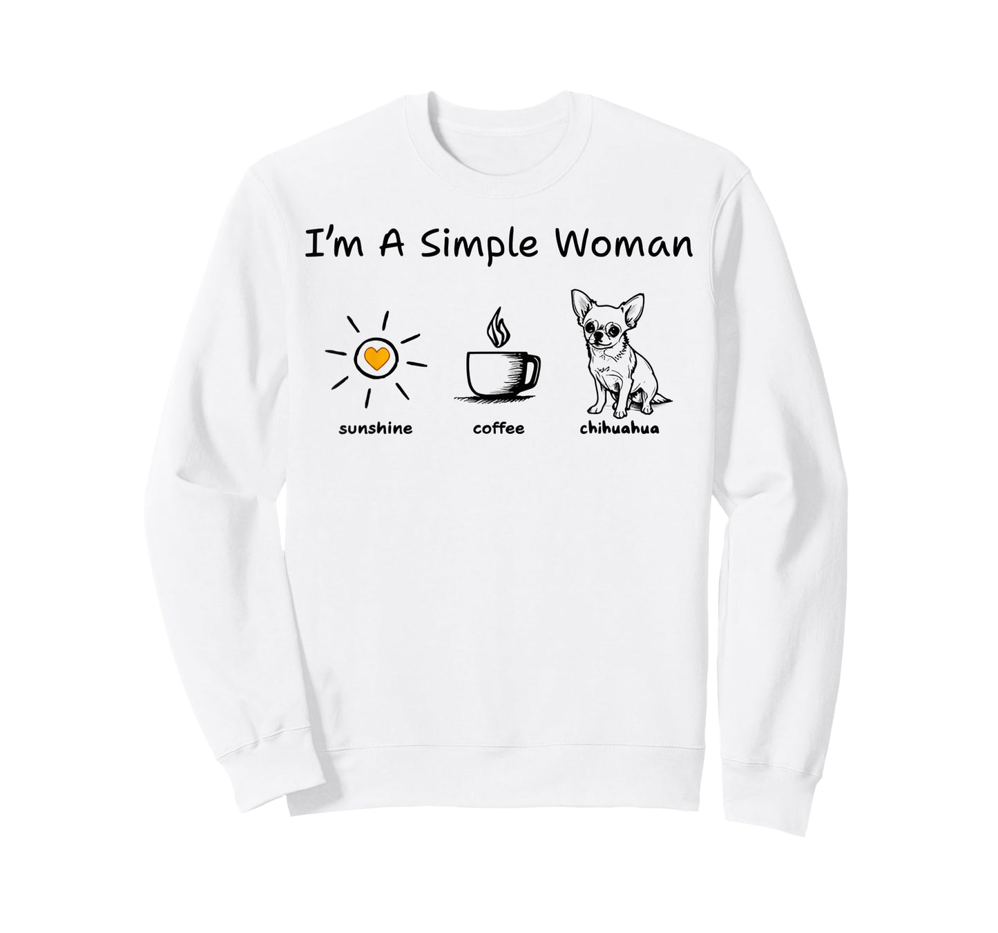I'm A Simple Woman Sunshine Coffee Chihuahua T-Shirt