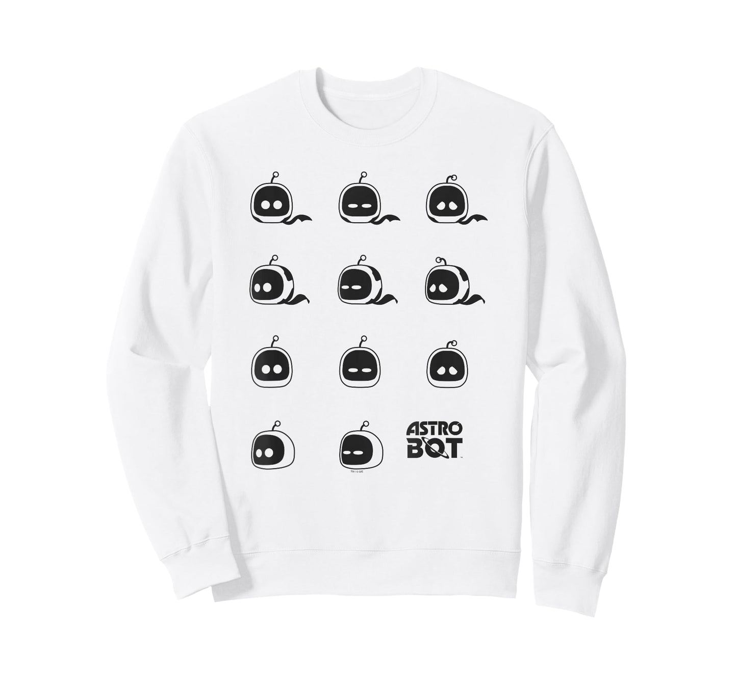 Astro Bot Character Faces Grid Fun Video Game T-Shirt