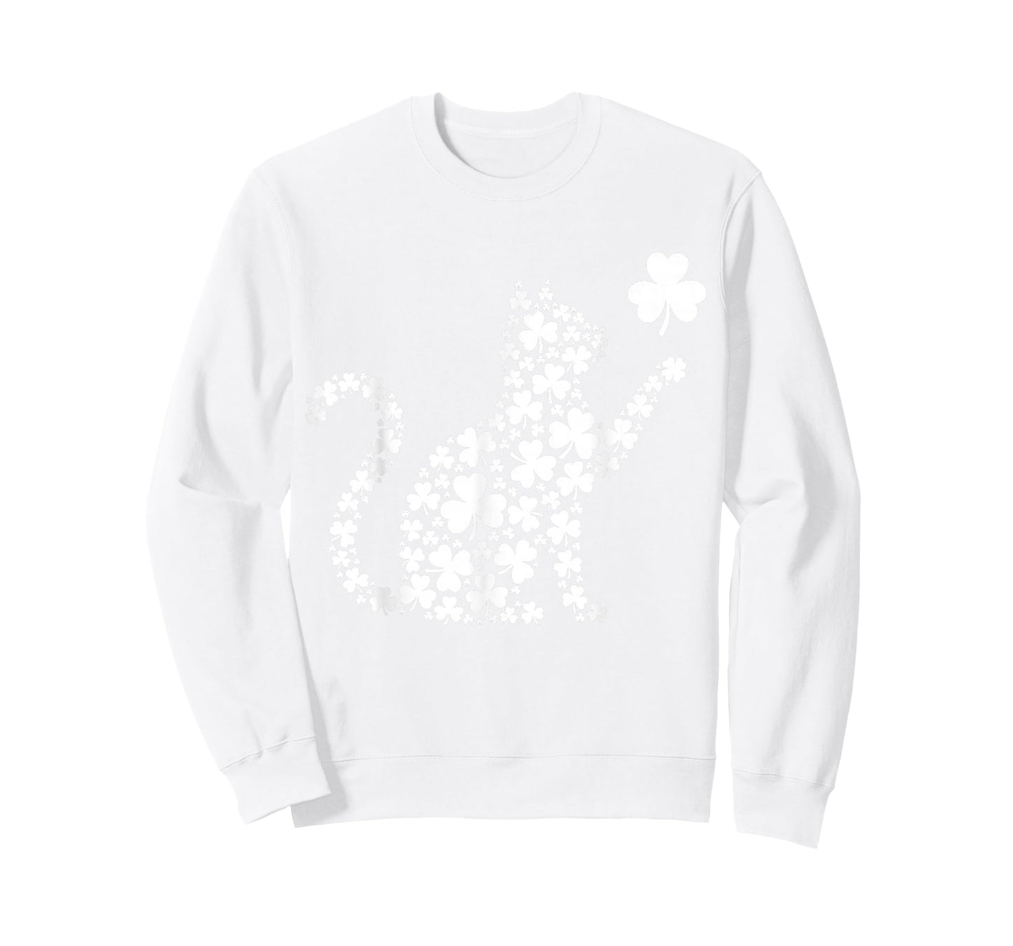 Shamrock Cat St Patricks Day Saint Pattys Girls Women T-Shirt
