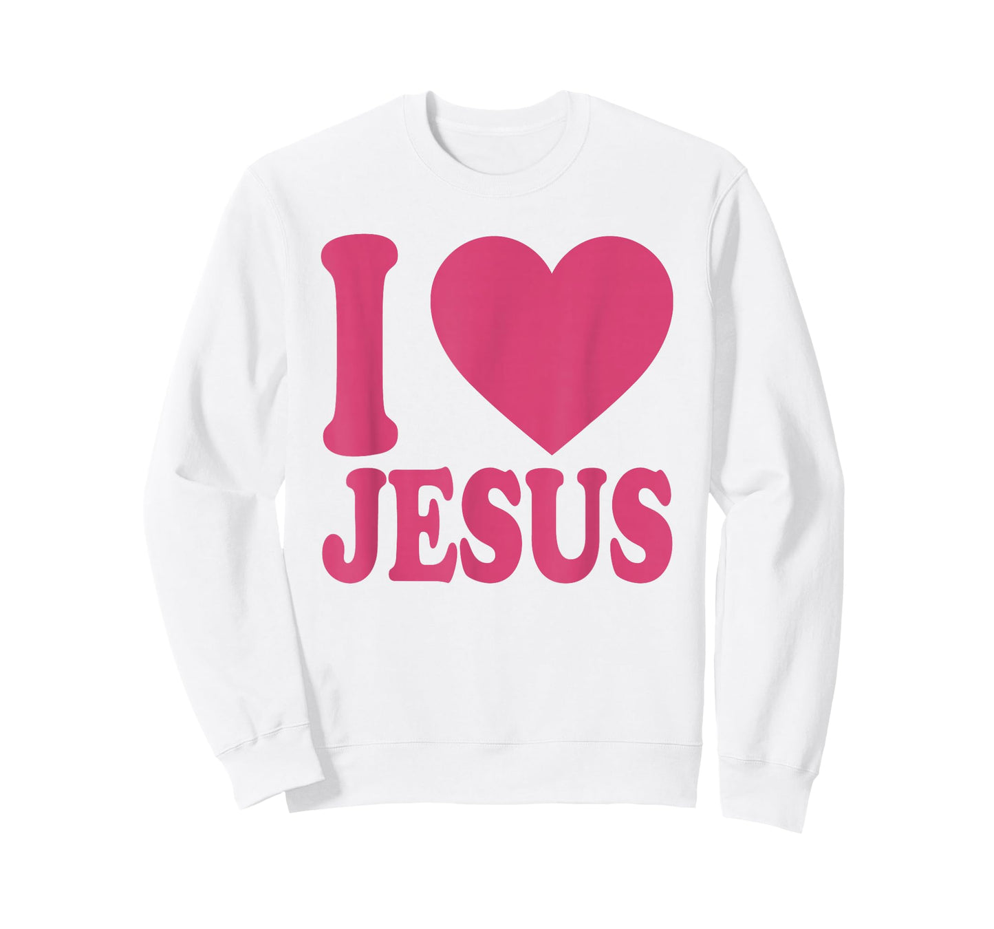 I Love Jesus | Cute Heart Christian Christ Followers Pink T-Shirt