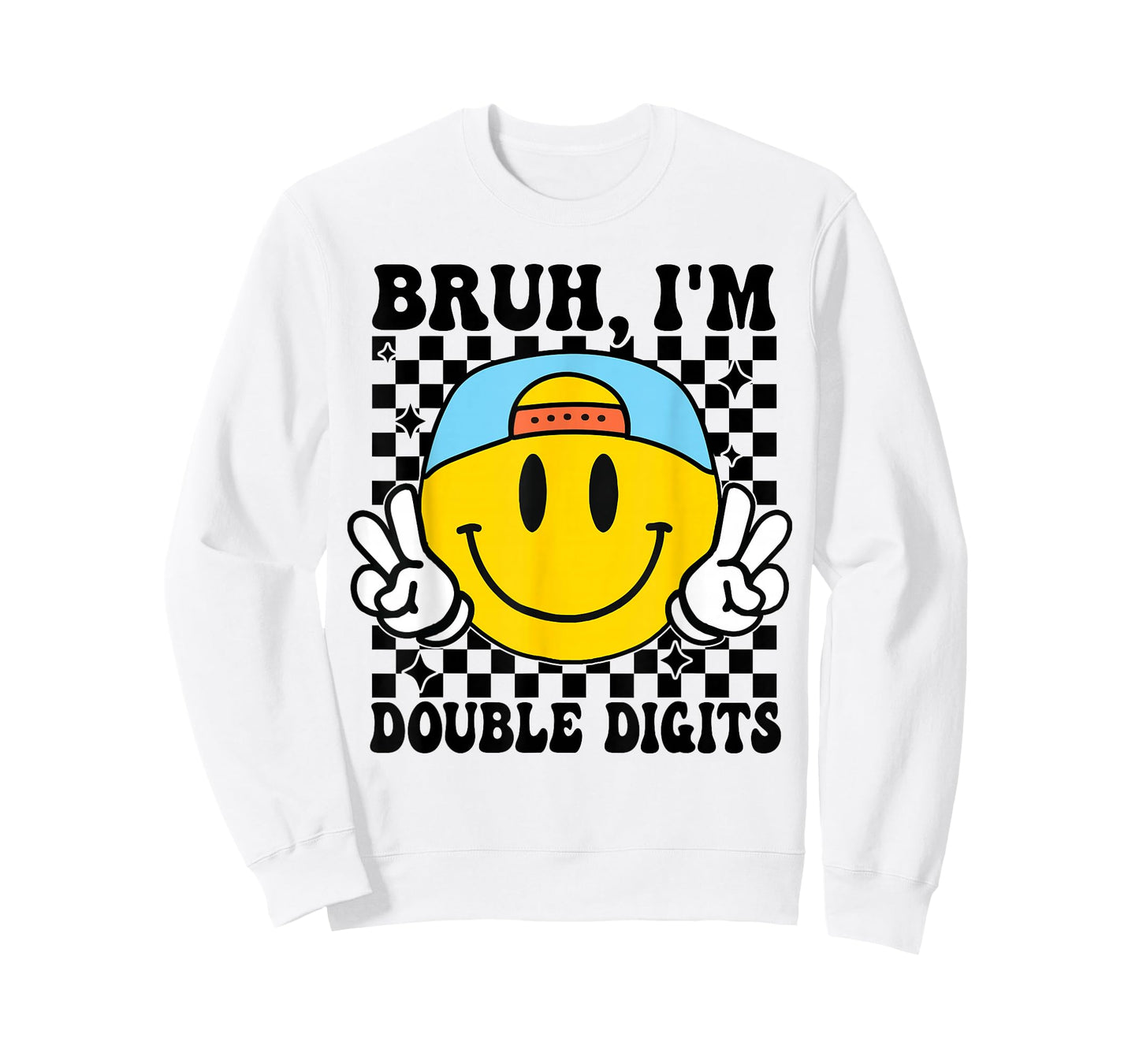 Bruh I'm Double Digits 10 Year Old boy Birthday 10 Birthday T-Shirt