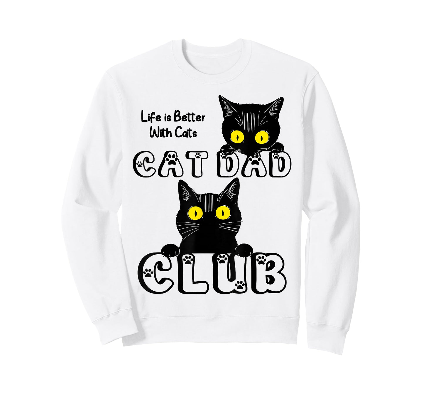 Funny Cat Dad Club Husband Birthday Fathers Day T-Shirt
