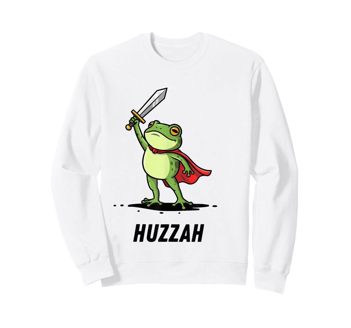 Huzzah Frog Knight Funny Sword Meme Quote Men Women T-Shirt