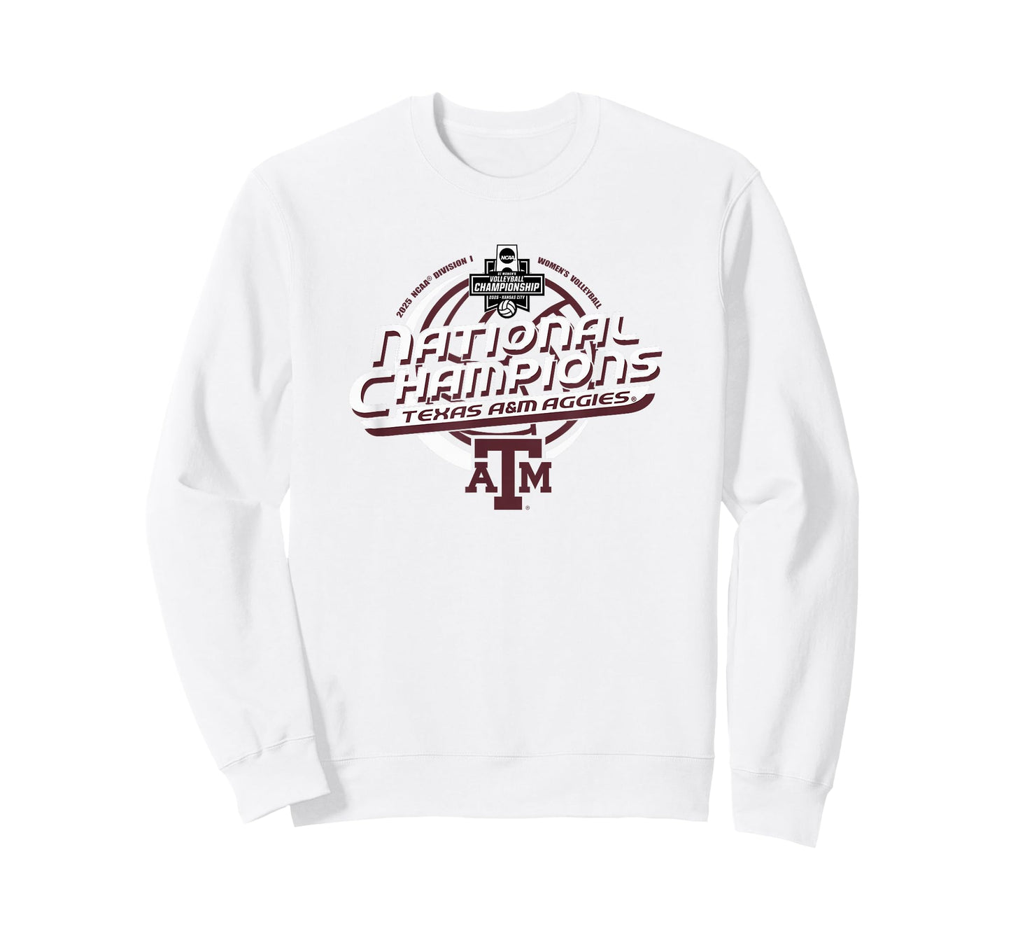 Texas A&M Aggies National Champs 2025 Volleyball Gray T-Shirt