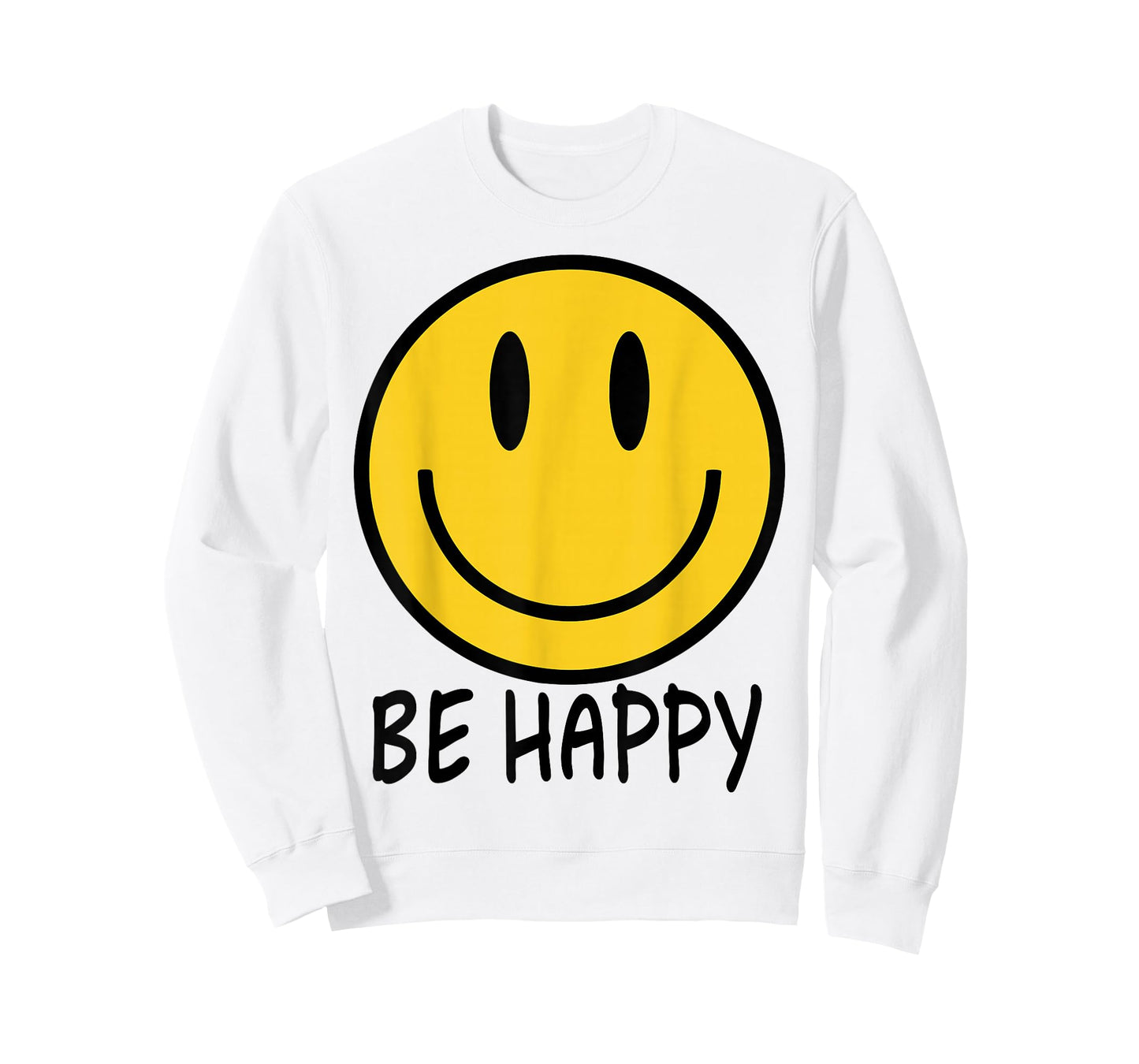 Be Happy 70s 80s Yellow Smile Face Happy Smiling Face Kids T-Shirt