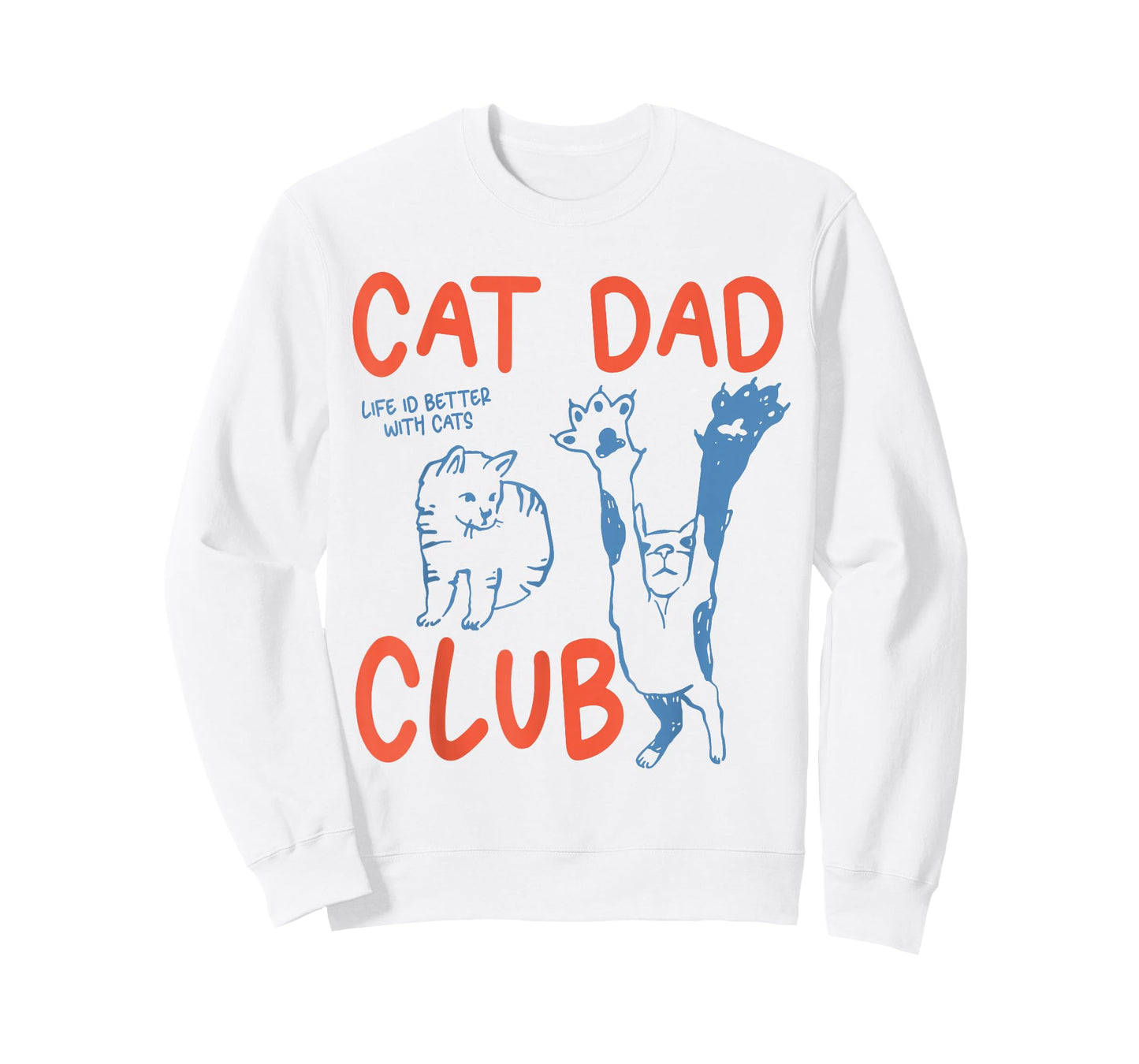 Cat Dad Club Life is Better with Cats Retro Cat Dad T-Shirt