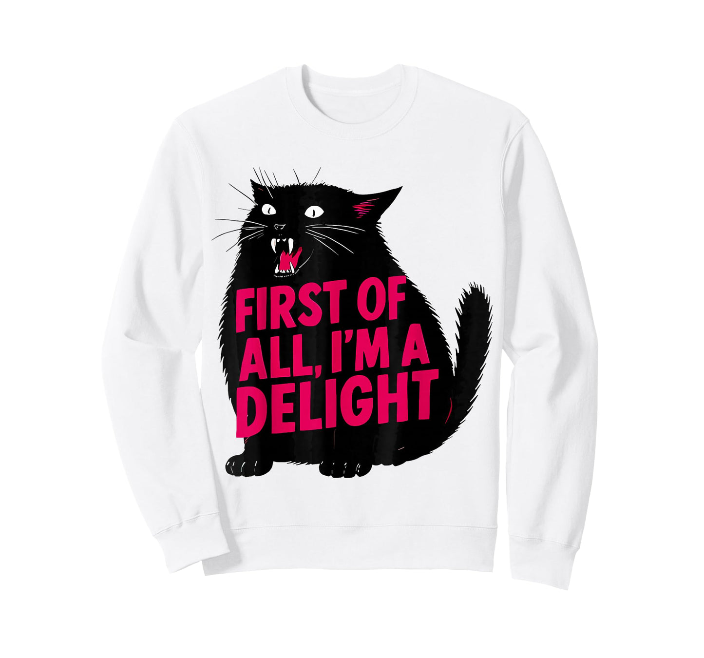 First of All I'm A Delight Roaring Cat Funny Meme Cat T-Shirt