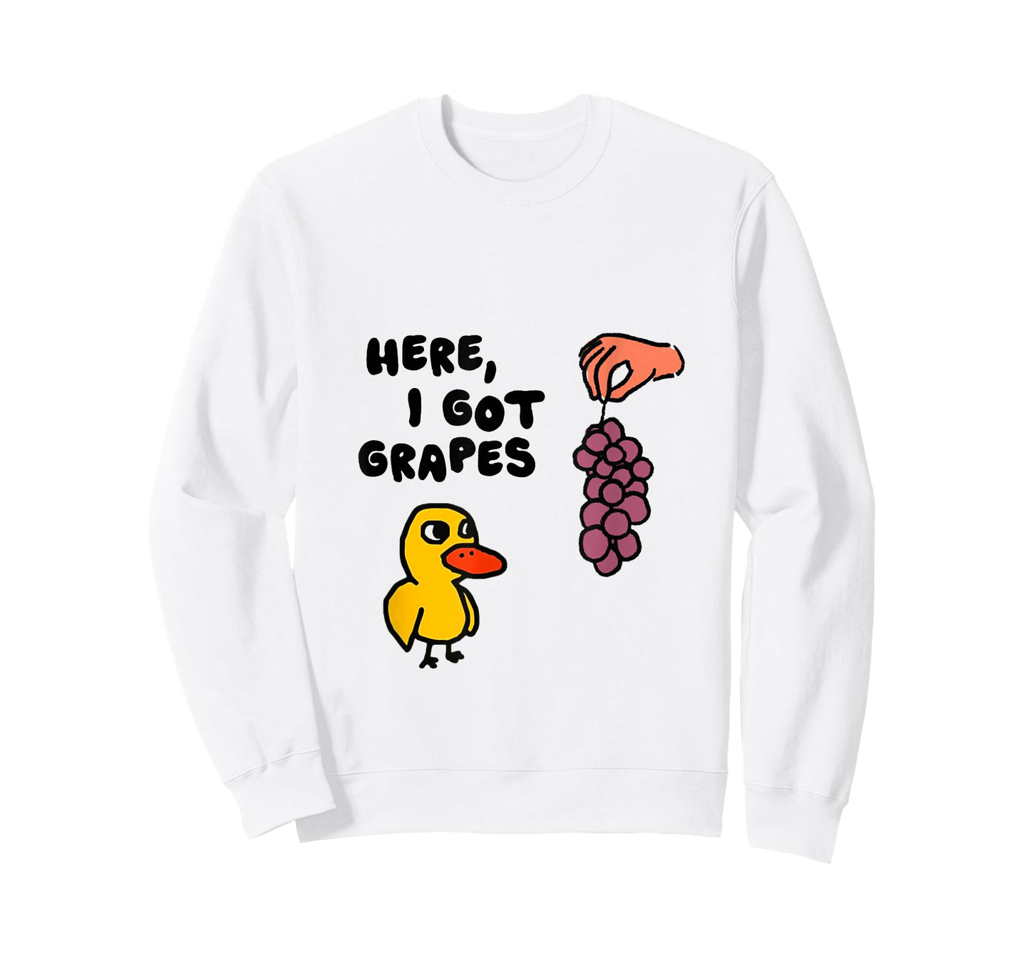 I Got Grapes Duck Design Funny Duck Grapes Lover T-Shirt