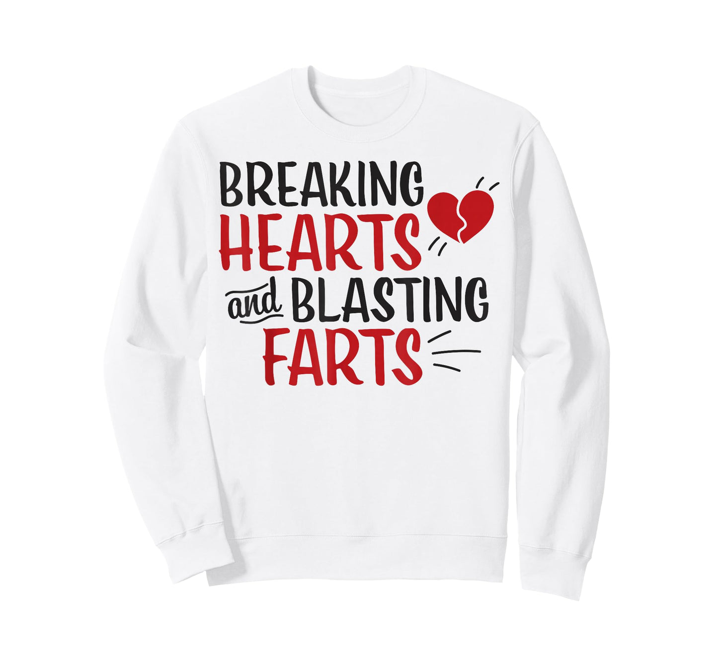 Funny Breaking Hearts and Blasting Farts Valentines Day Kids T-Shirt