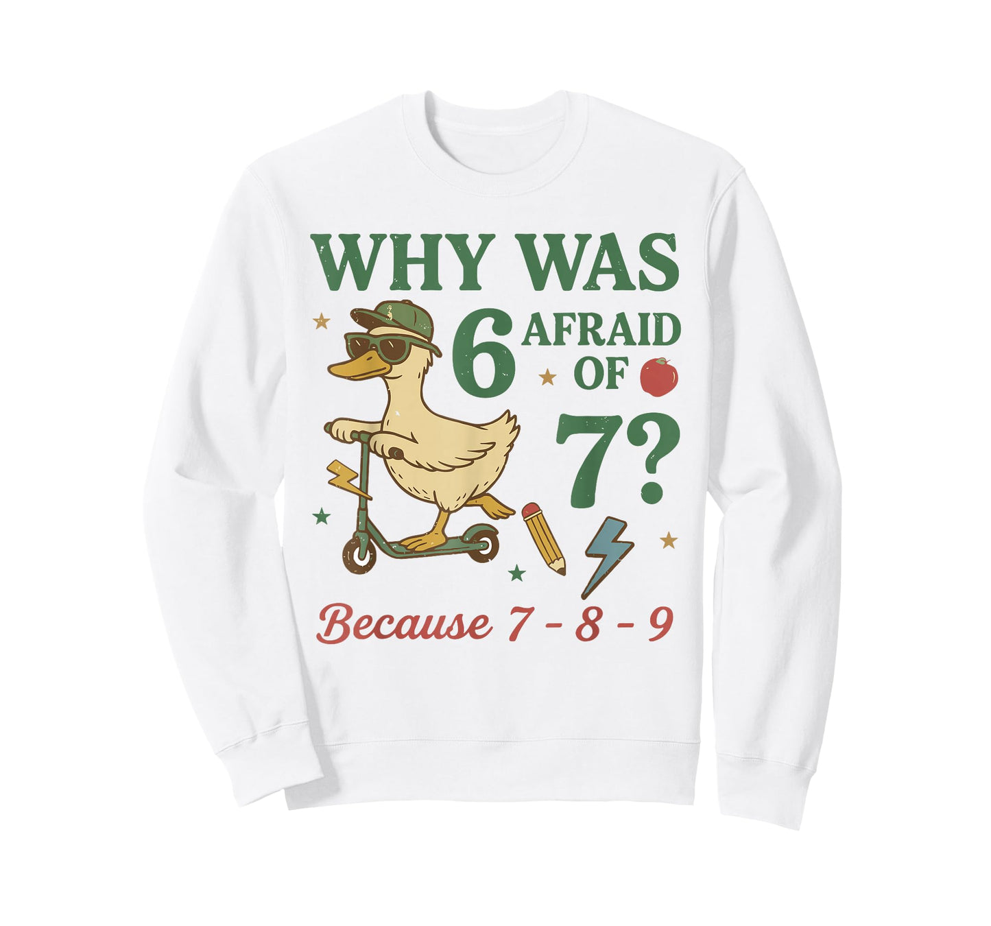 Why was 6 Afraid of 7 Because 7-8-9 Six Seven Meme Teacher T-Shirt