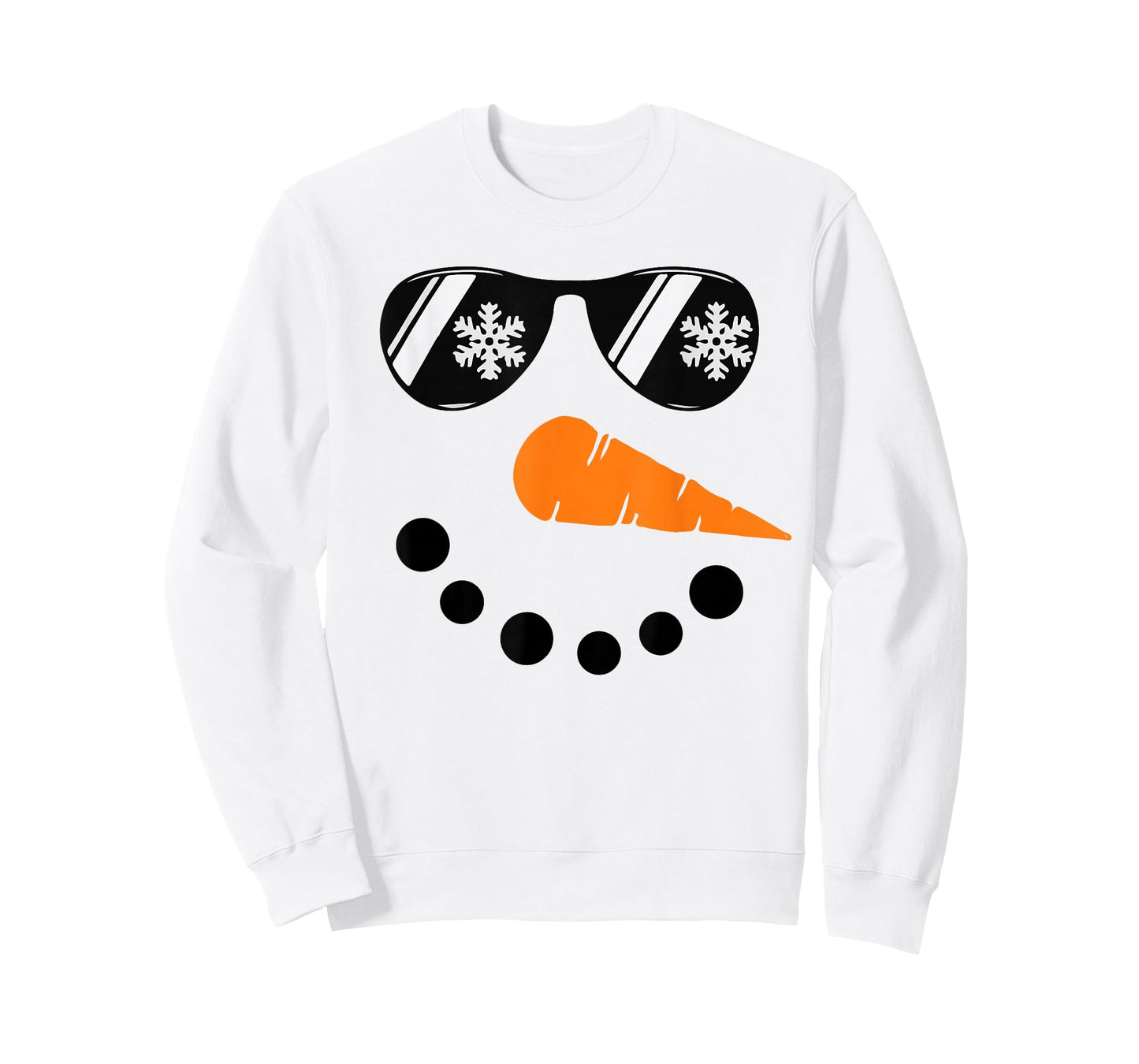 Snowman Face Winter Christmas for Men Boys and Kids T-Shirt