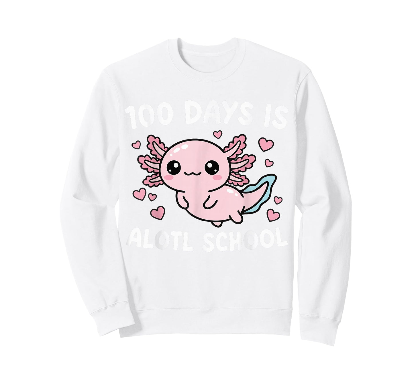 100 Days is Alotl Outfit Girls 100th Day of School Axolotl T-Shirt