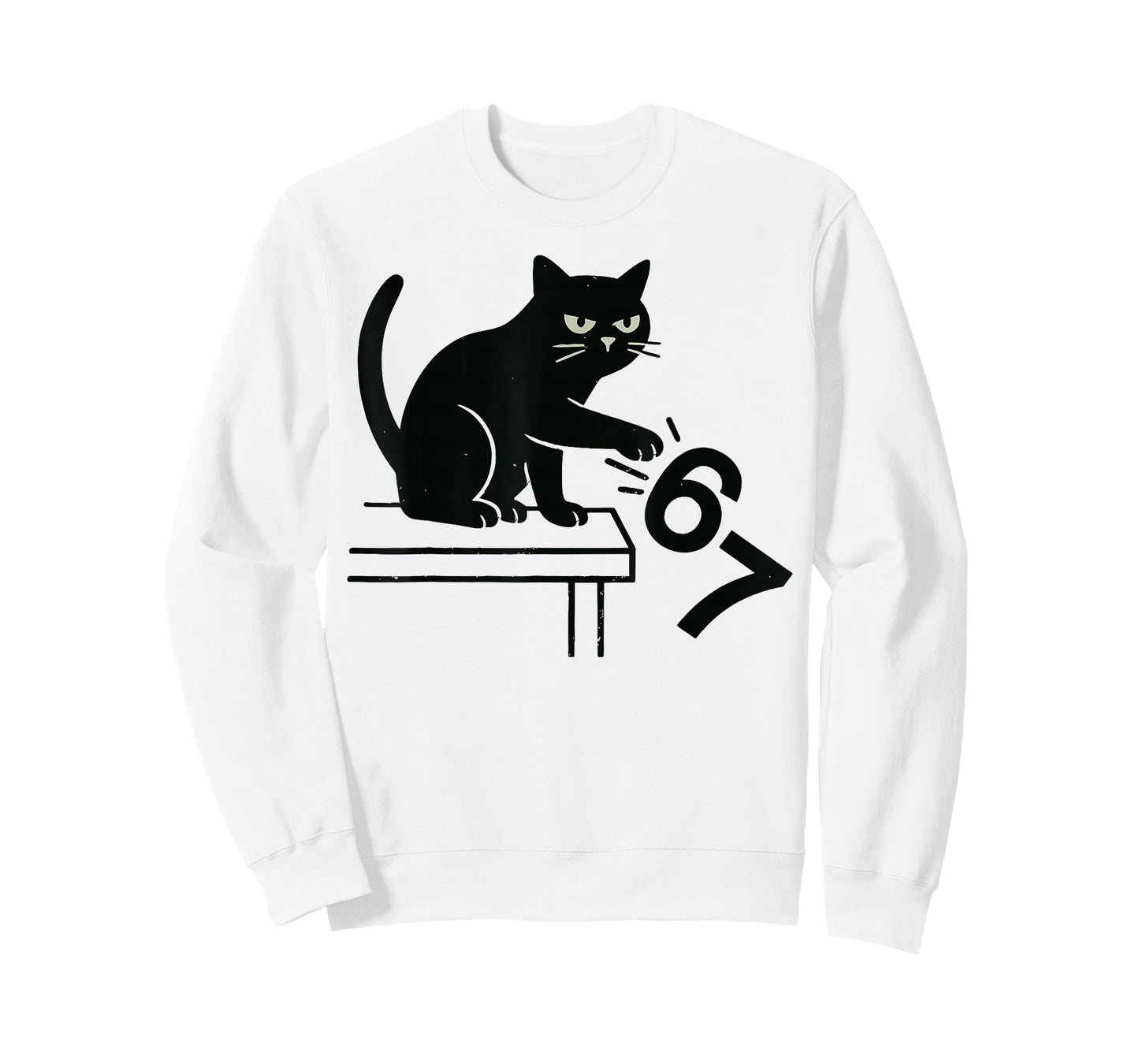 Funny Cat Knocking Off 67 Cat Meme for Men Women T-Shirt