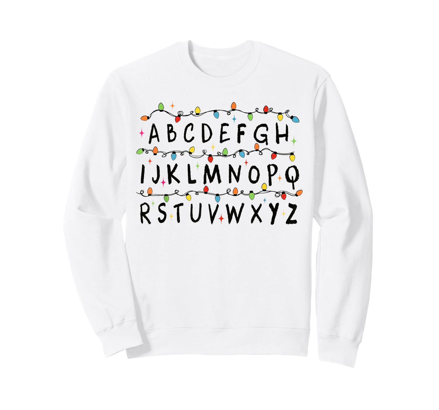 Alphabet Stranger Christmas 2025 Lights Boys Girls Pajamas T-Shirt