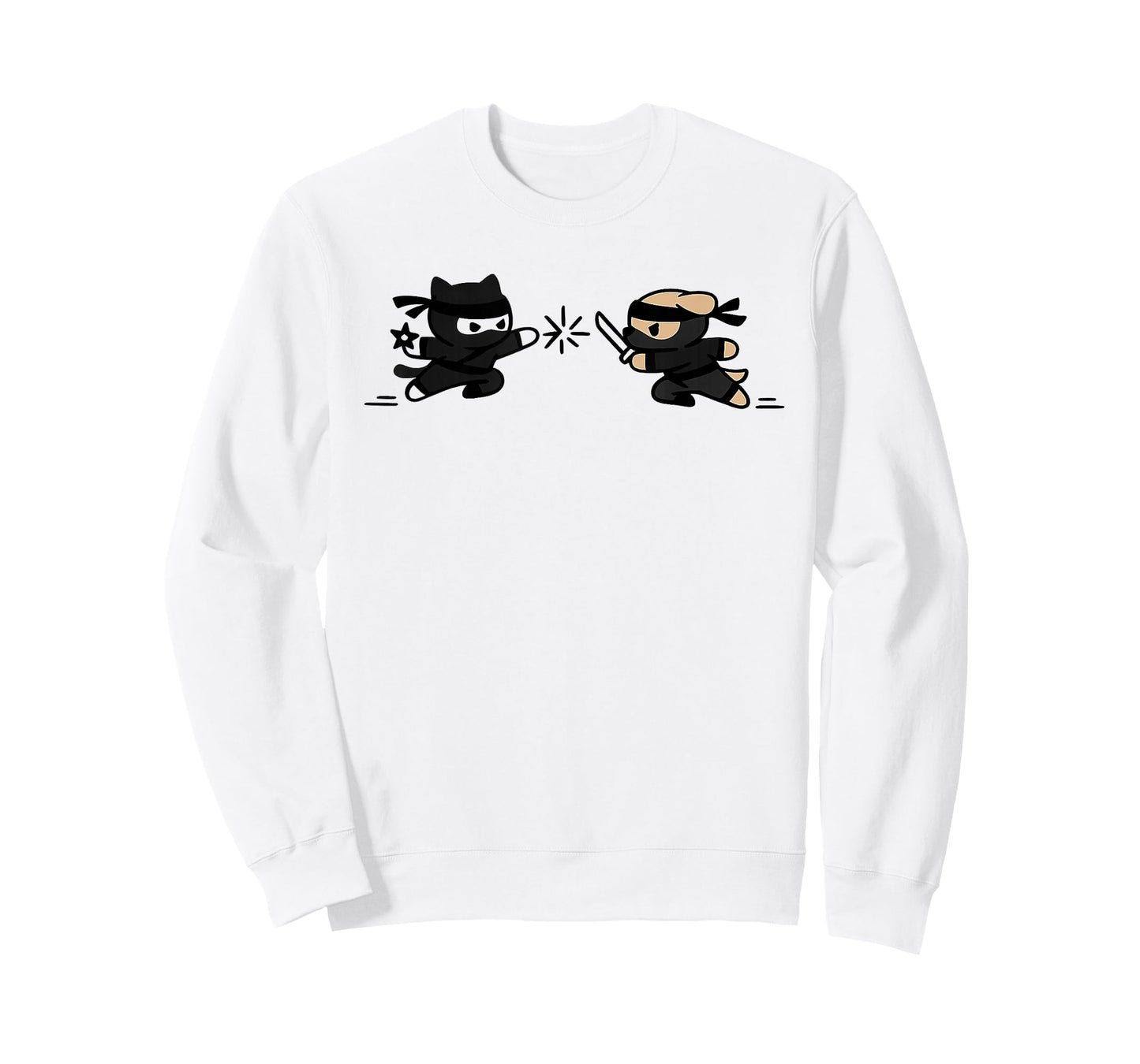Cute Ninja Cat vs Dog, Kawaii Ninja Pets T-Shirt