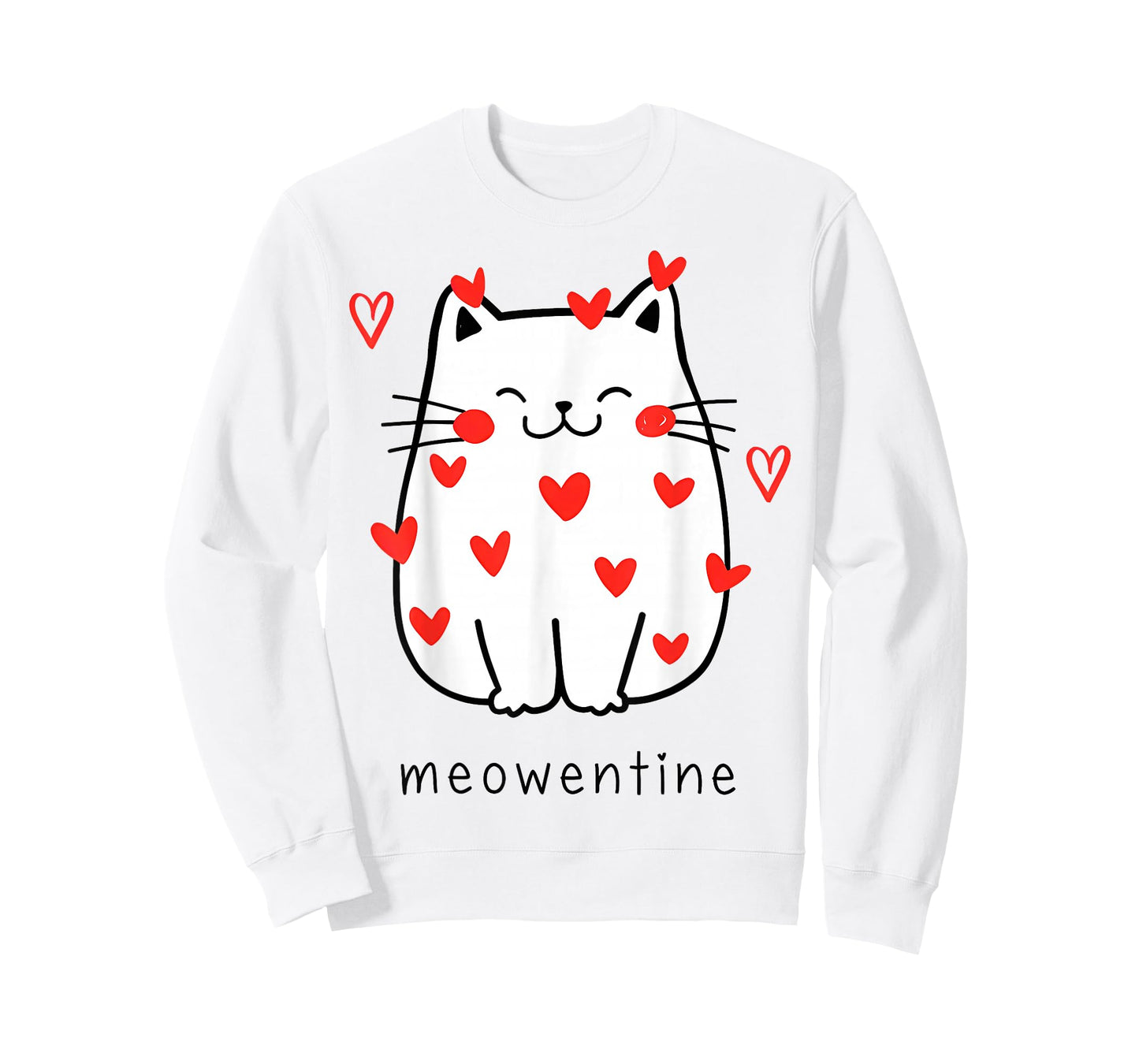 Happy Meowentines Day Cute Valentines Day Cat Lover Women T-Shirt