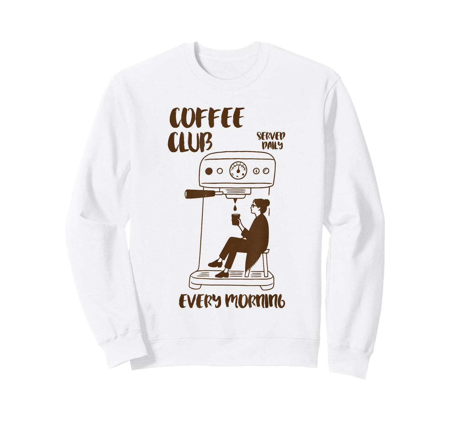 Retro Club Coffee Served Daily Every Morning, Coffee Lover T-Shirt