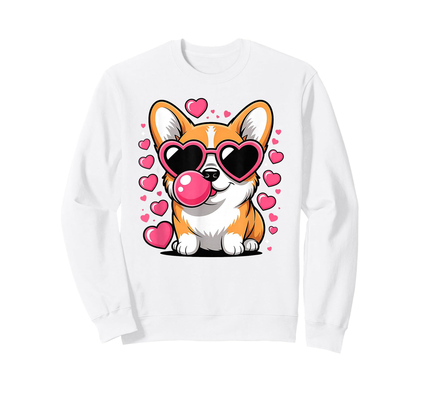 Cute Corgi Dog Heart Sunglasses Valentines Day Puppy Love T-Shirt