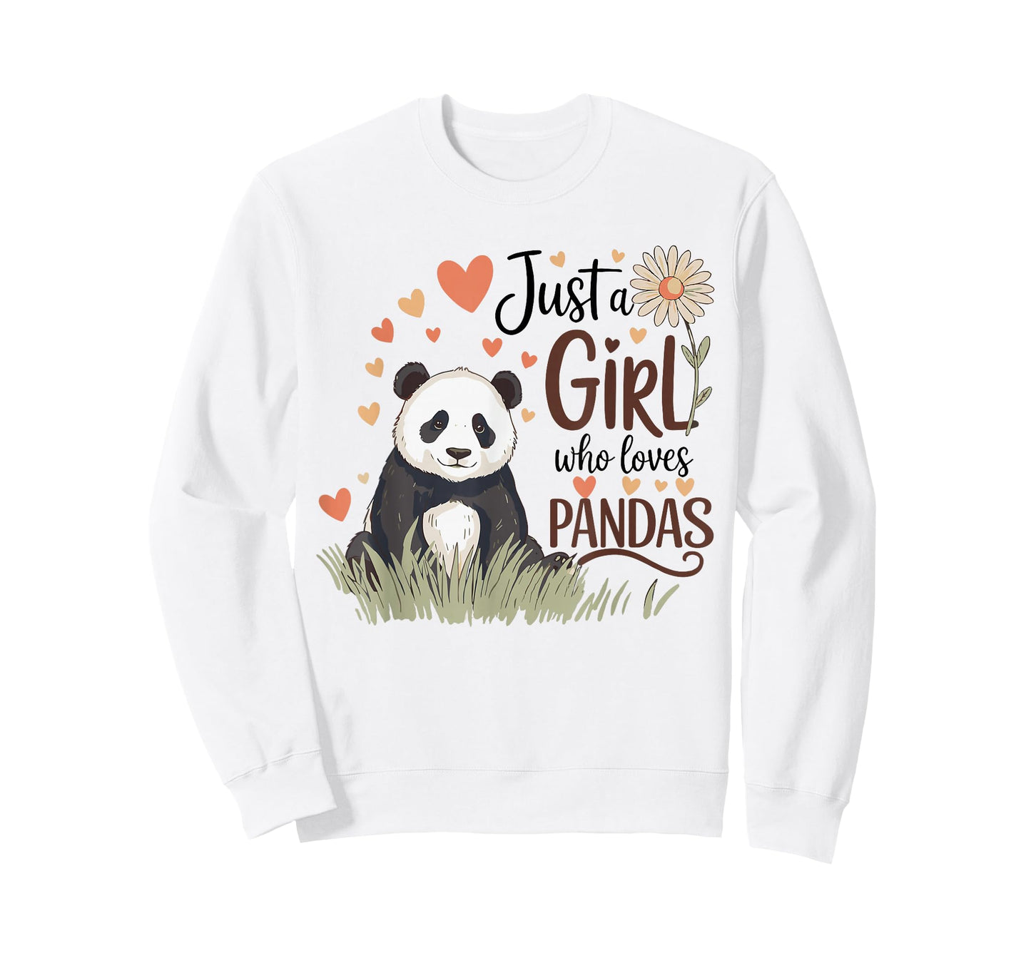 Just a Girl Who Loves Pandas Cute for Girls Women T-Shirt