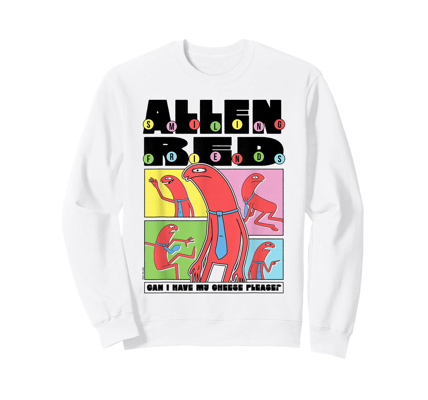 Smiling Friends Allen Red Can I Have My Cheese Funny Cartoon T-Shirt