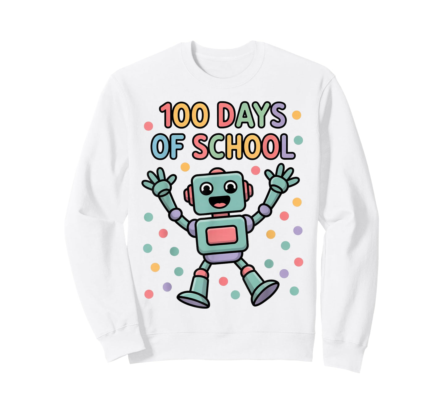 Robot Fun 100 Days of School Celebration Kids T-Shirt