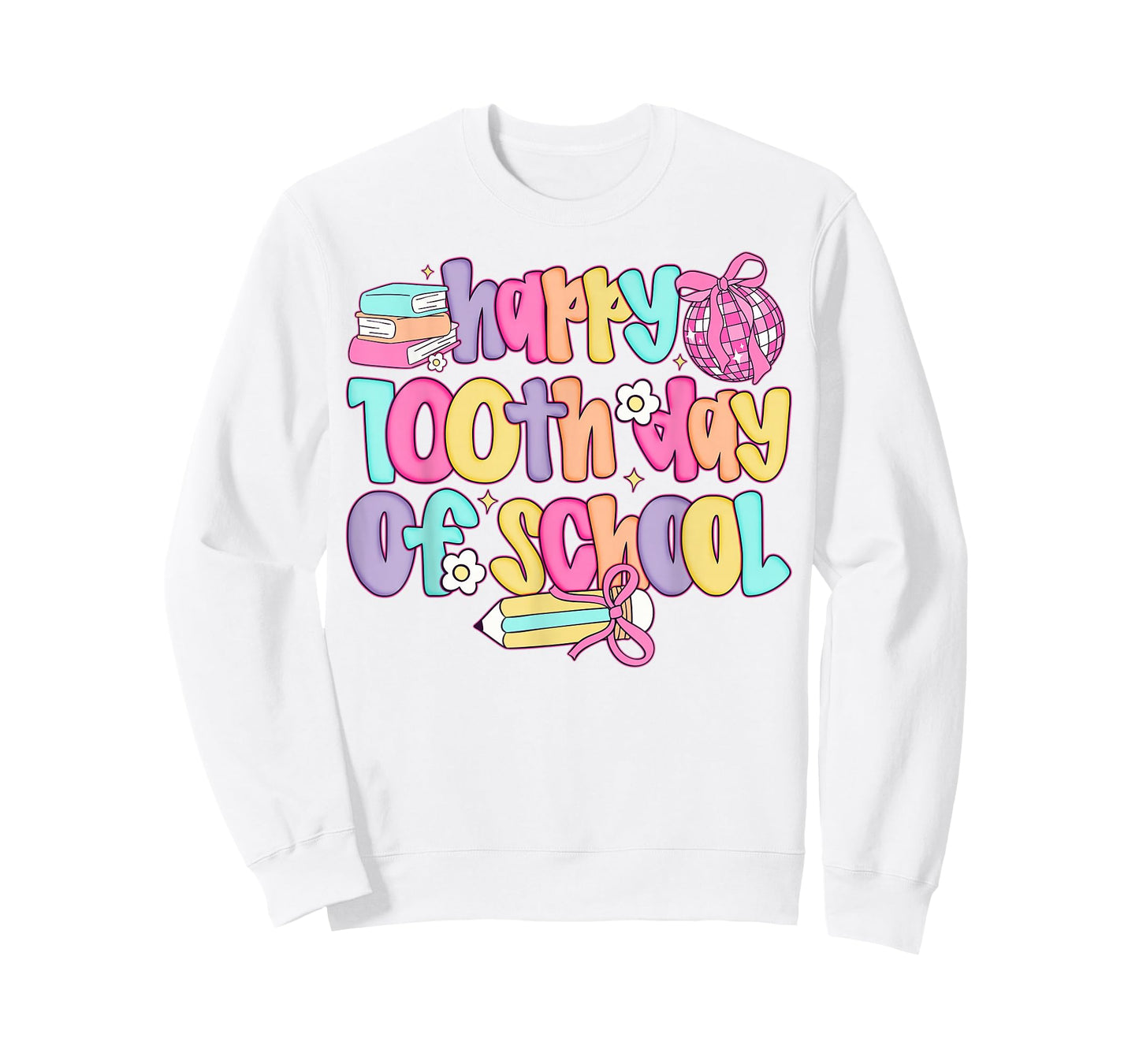 Happy 100th Day of School Teacher Student Pink Coquette Girl T-Shirt