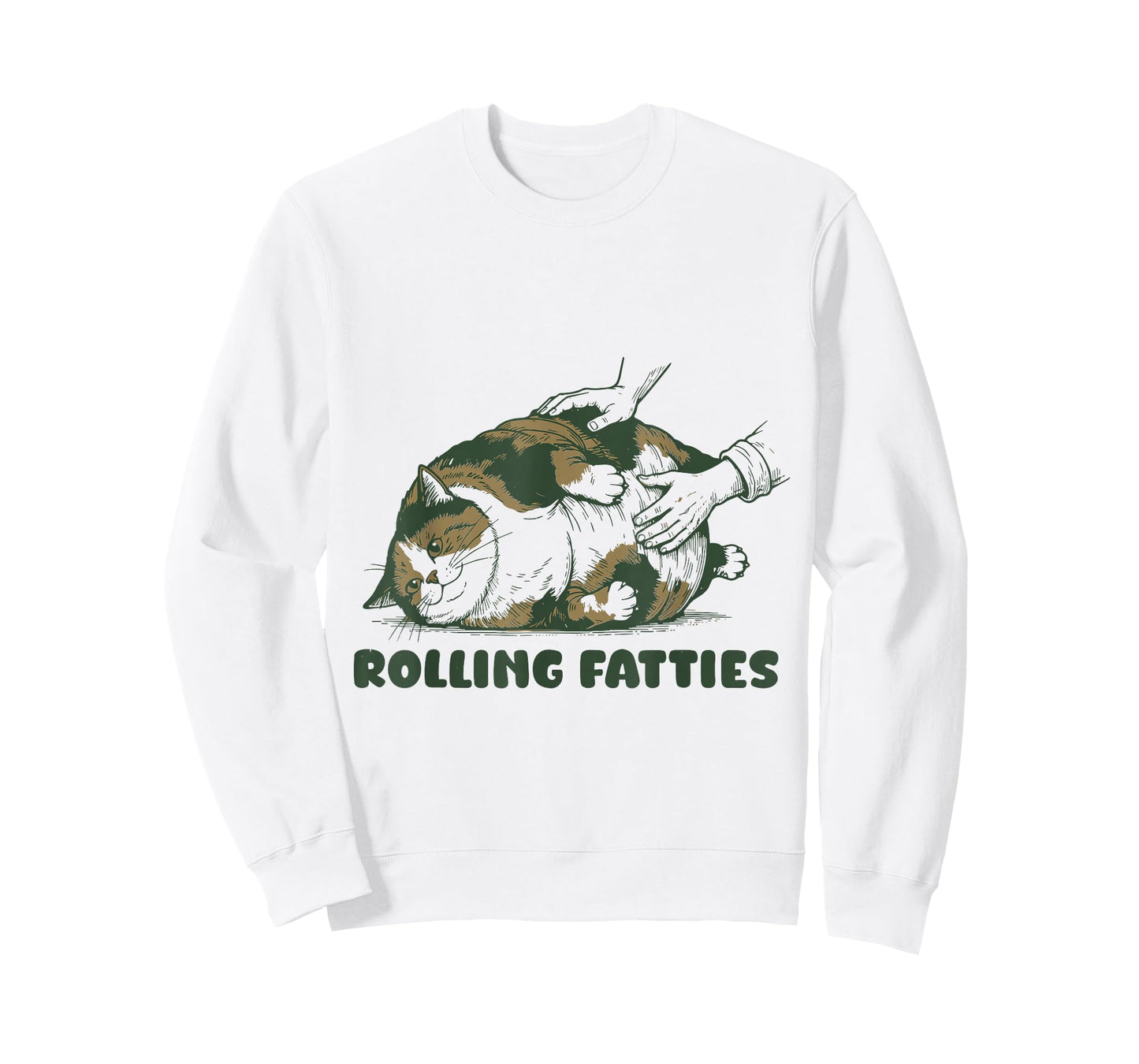 Rolling Fatties Calico Funny Cute Cat Lover T-Shirt