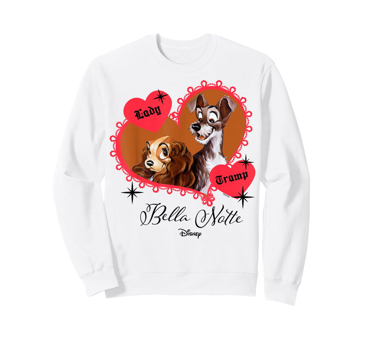 Disney Lady and The Tramp Heart Frame T-Shirt