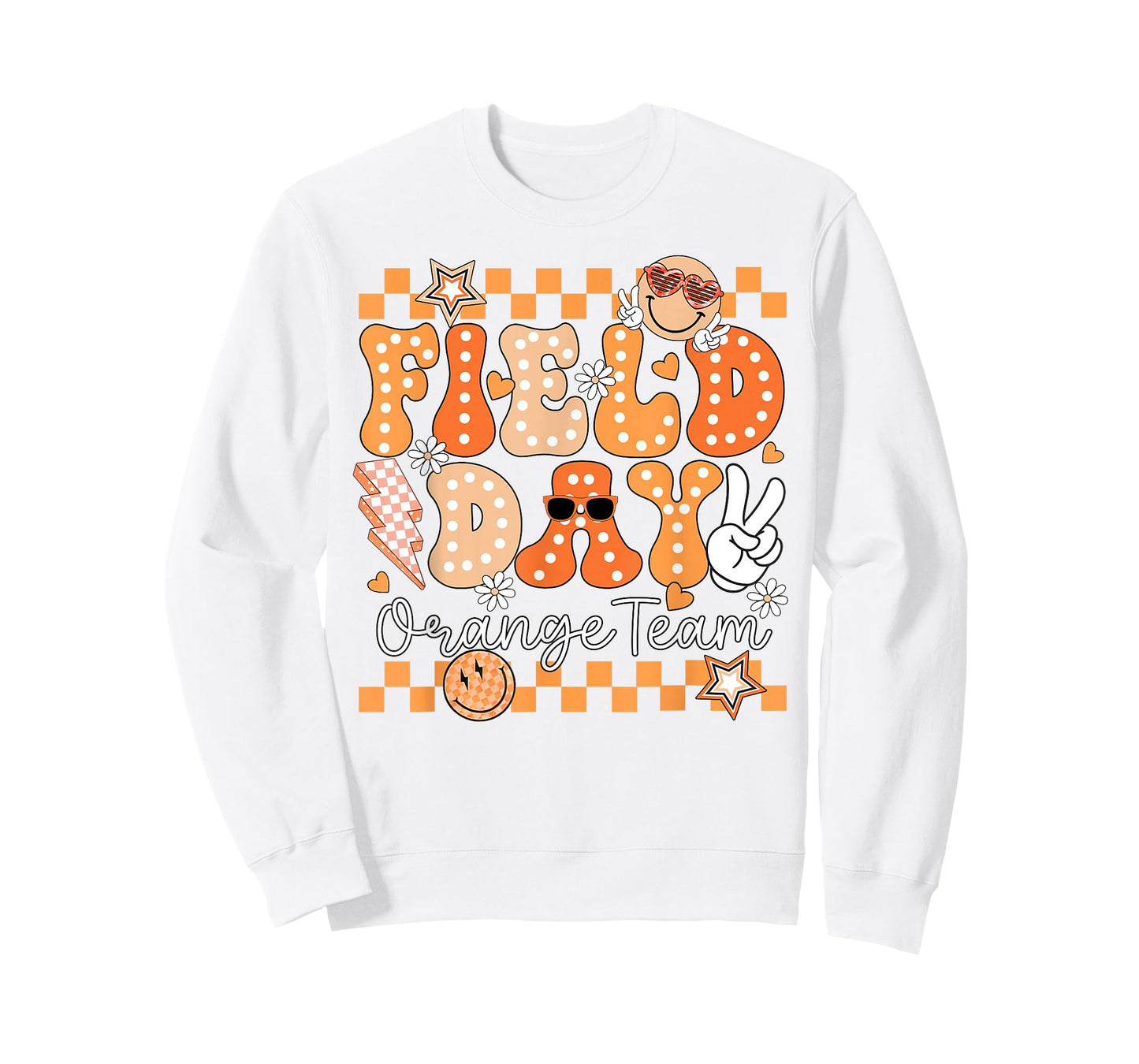Funny Field Day Orange Team Field Trip Matching Teacher Kids T-Shirt