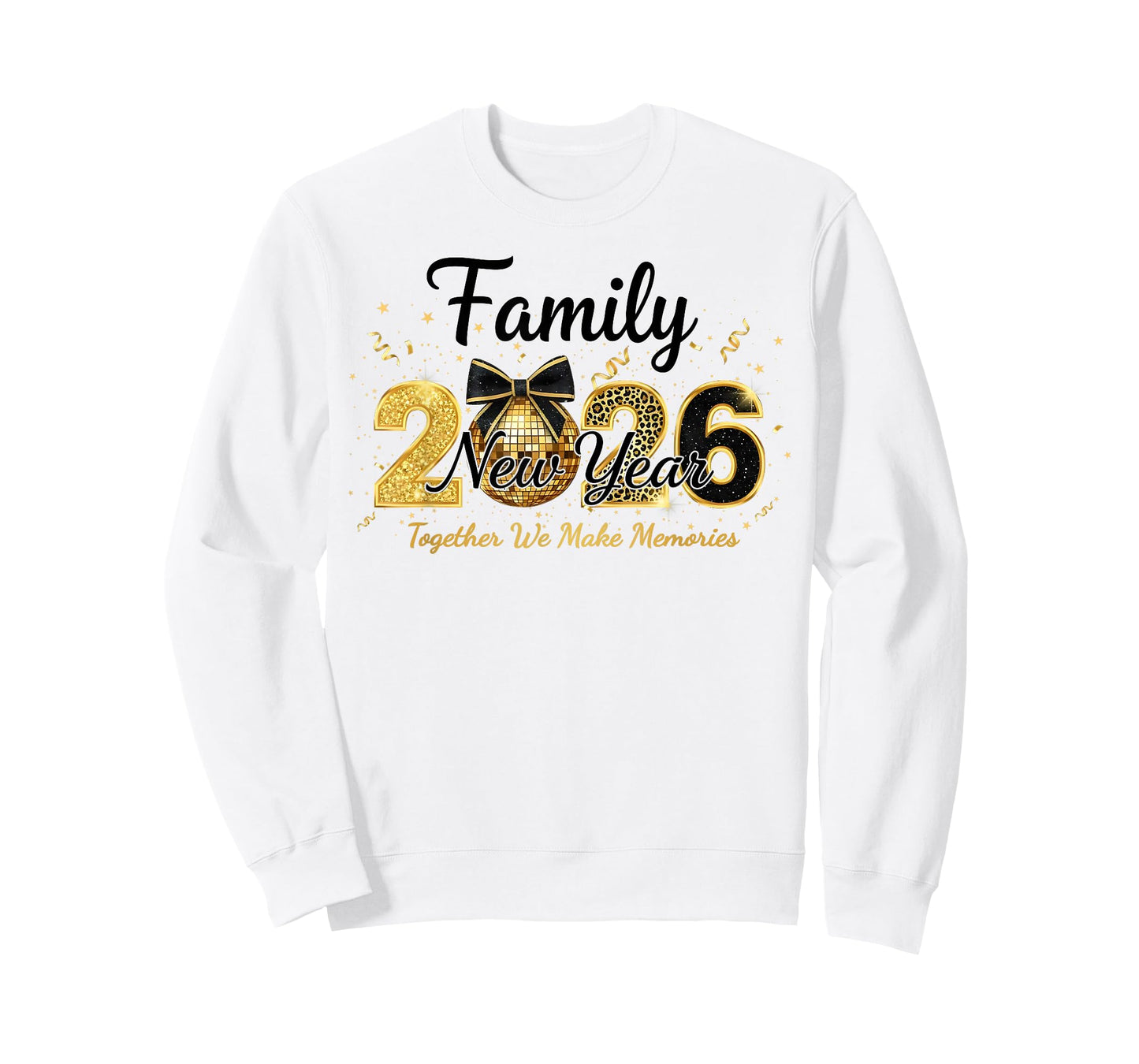 Happy New Year Crew 2026 New Year's Eve Family Matching T-Shirt