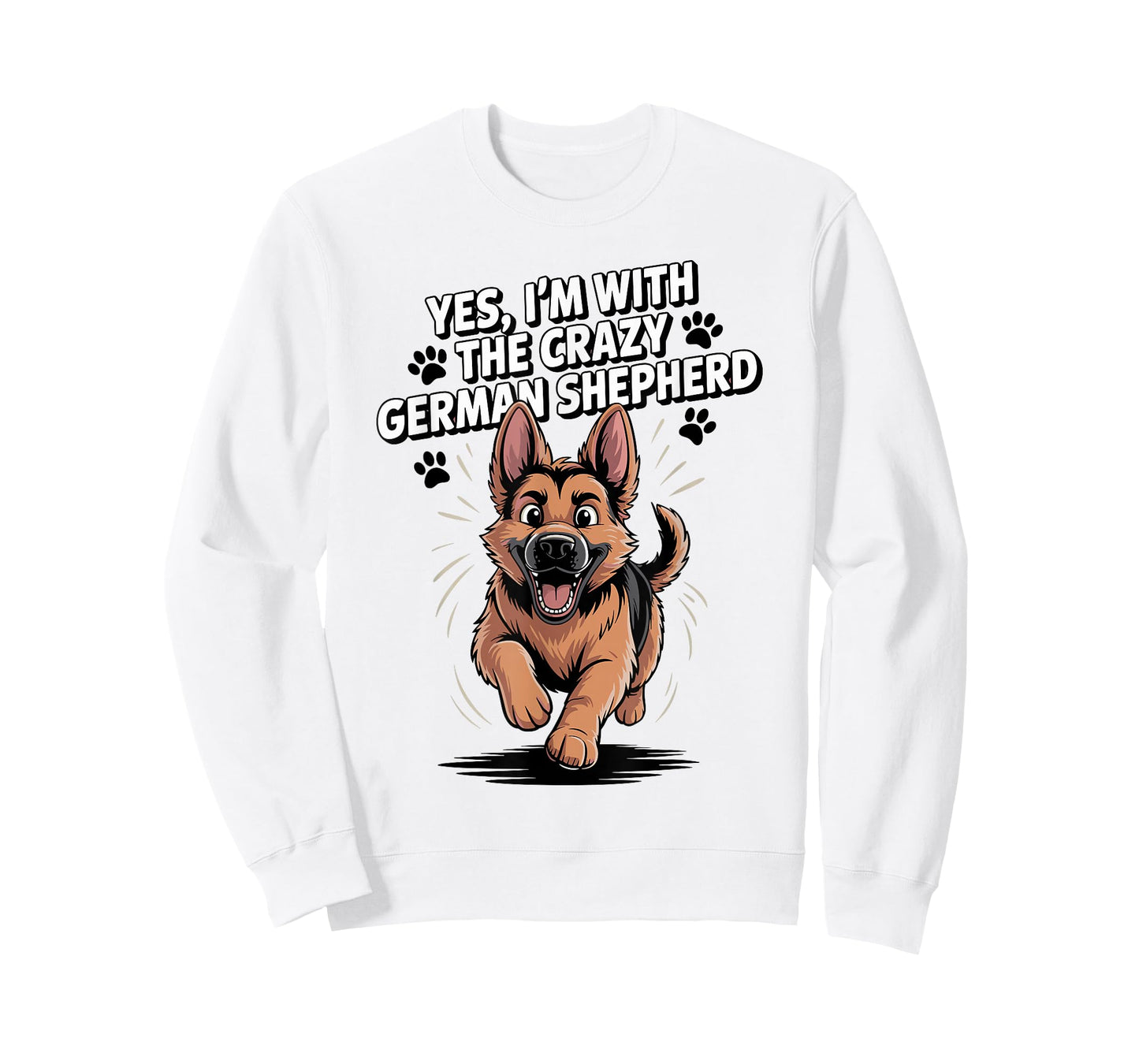 Cute Alsatian GSD Dog Yes I'm with The Crazy German Shepherd T-Shirt