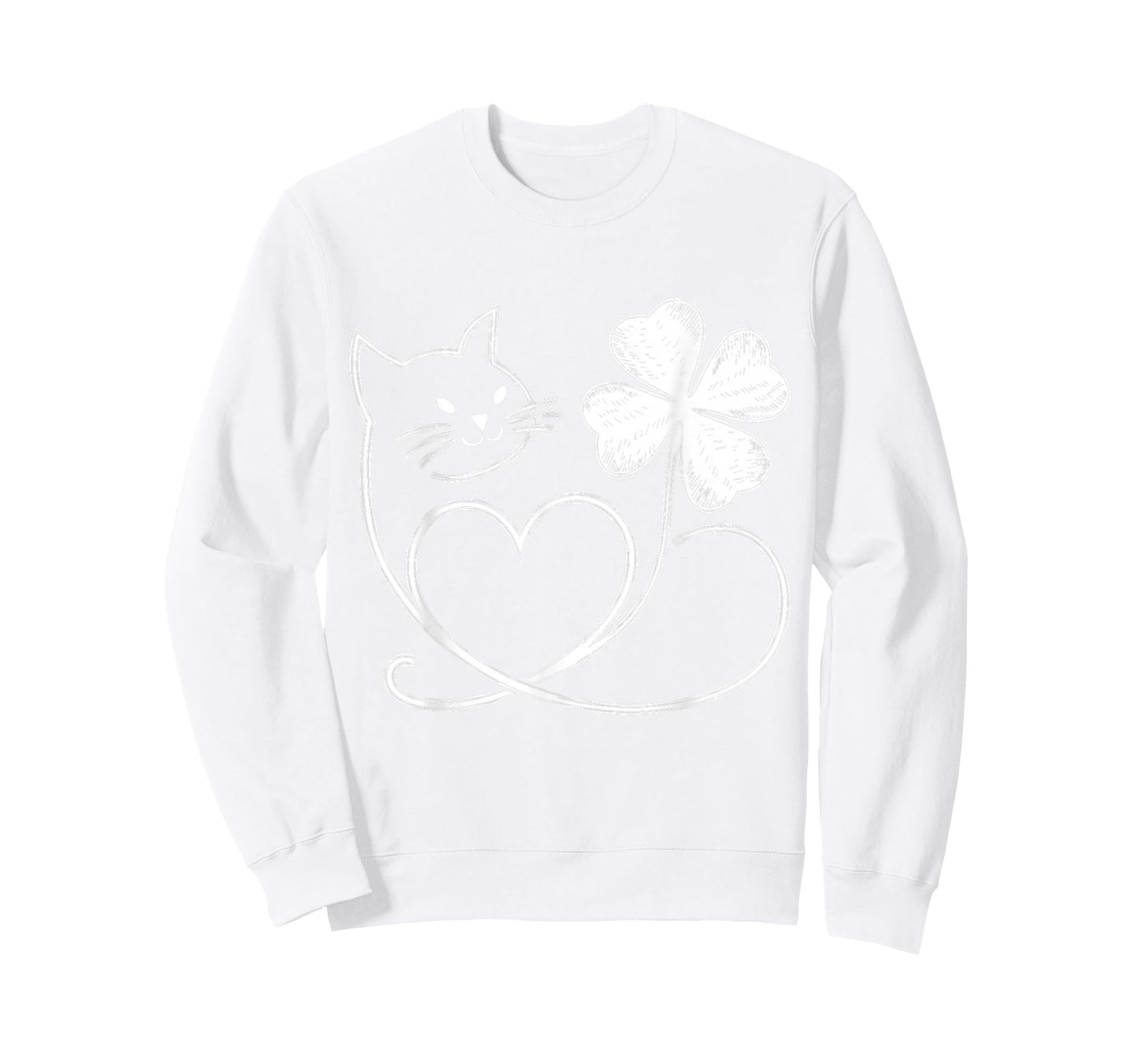 Cat Silhouette Shamrock St Patricks Day Kitten Lover Cat Mom T-Shirt