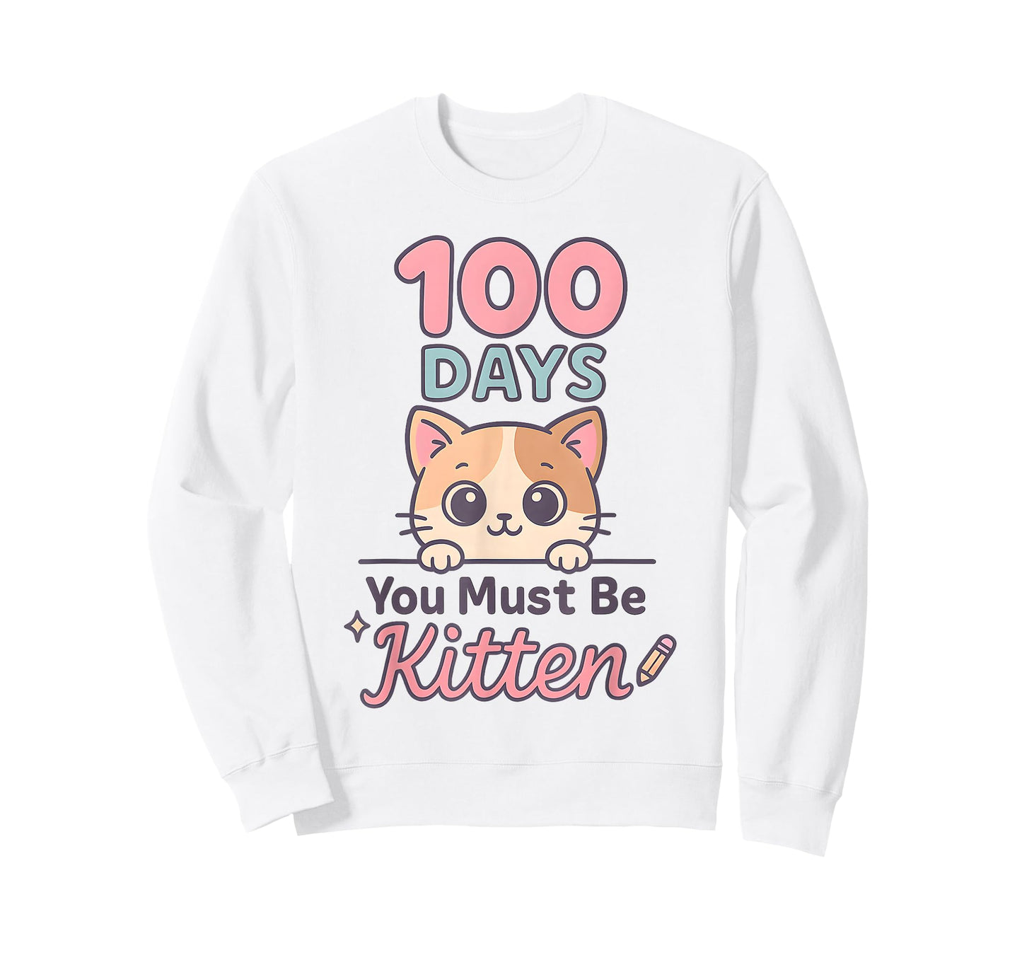 100 Days of School Kindergarten Teacher Preschool Cat T-Shirt