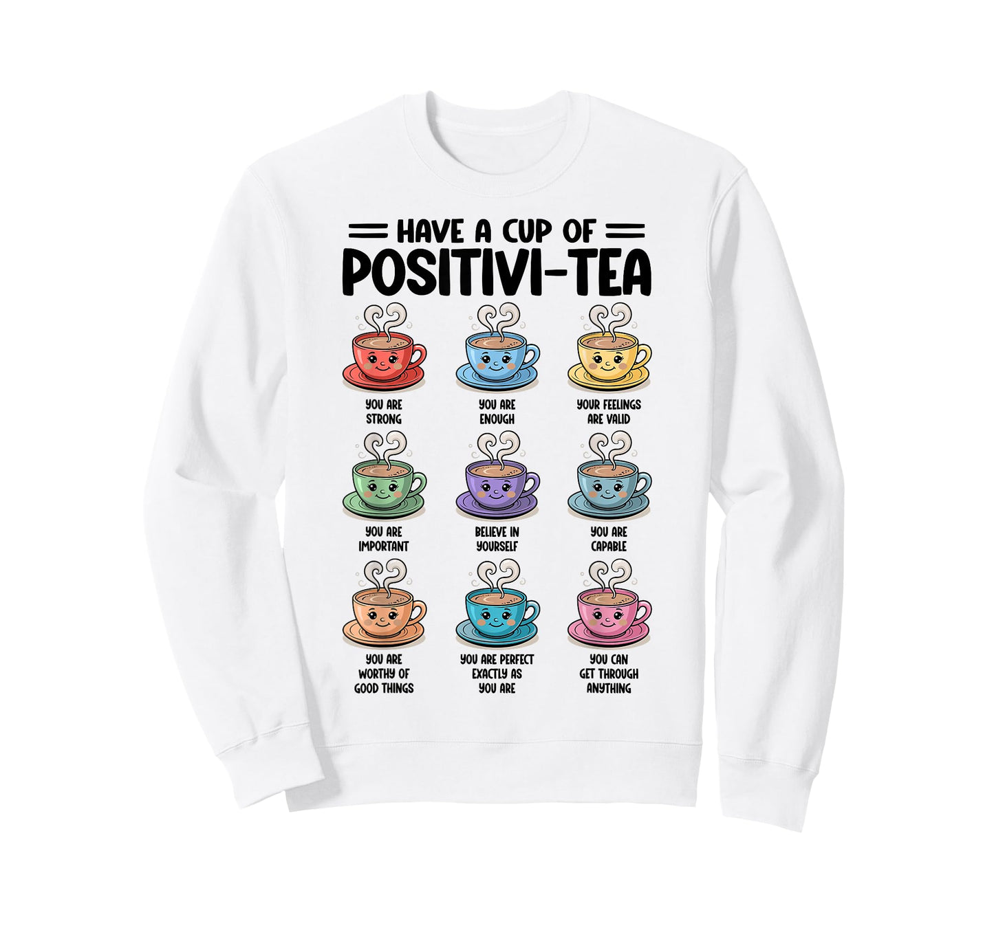 Have A Cup of Positivi-Tea Counselor Christmas Mental Health T-Shirt