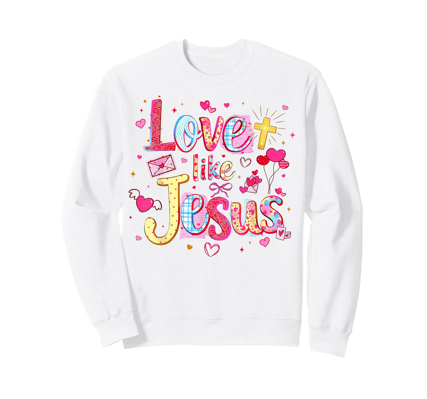 Love Like Jesus Christian Valentine Pink Coquette Matching T-Shirt