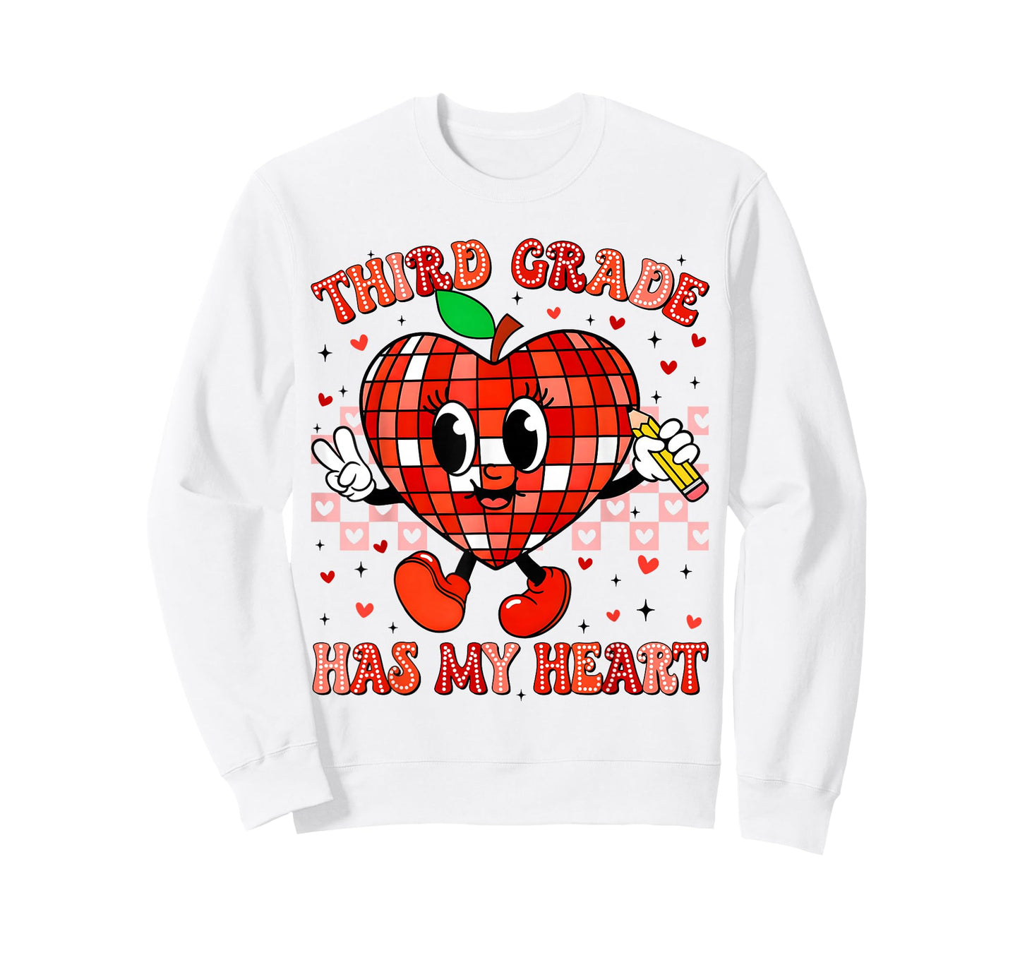 Third Grade Has My Heart Peace Sign Outfit Teacher Men Women T-Shirt