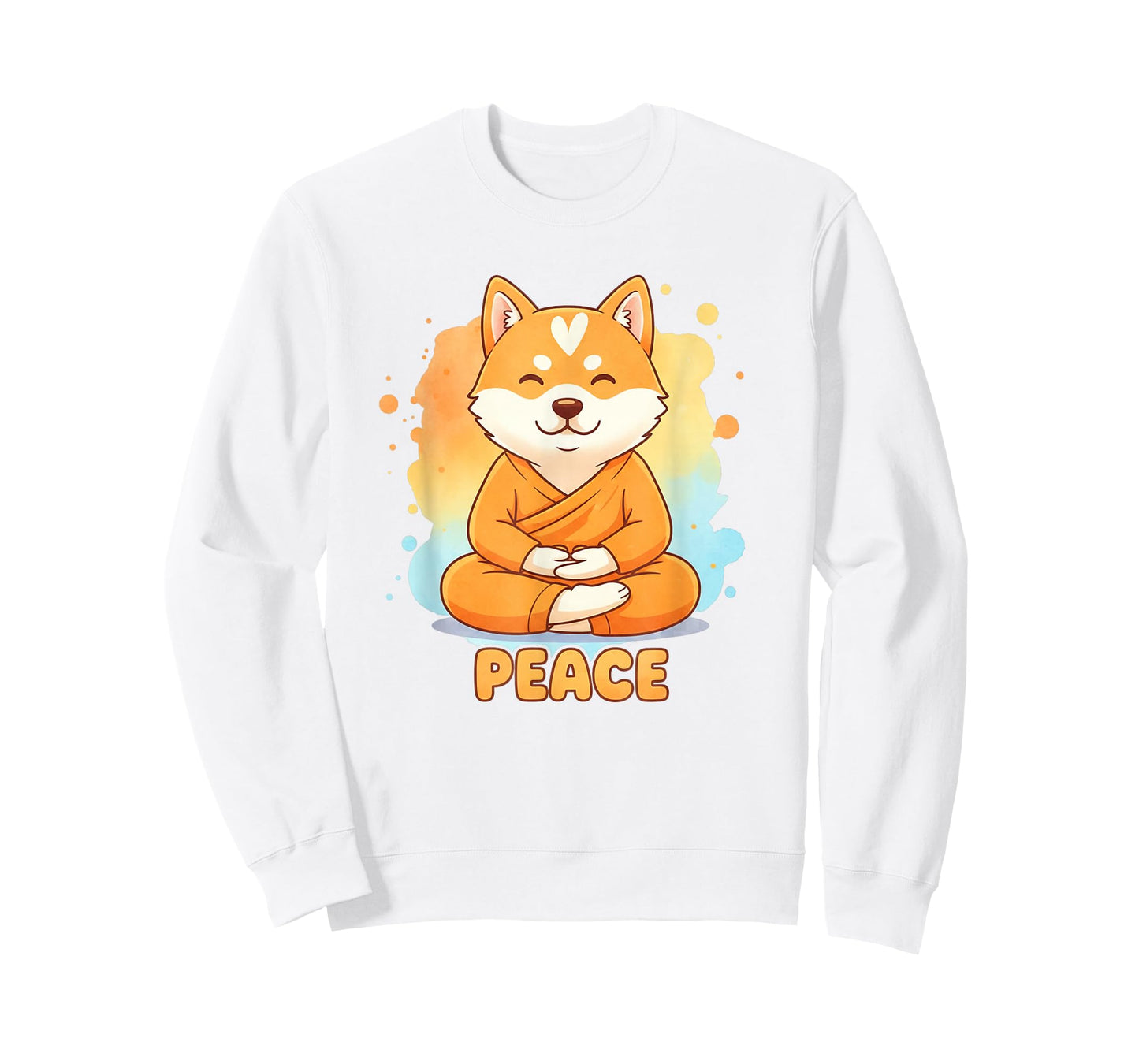 Peace Dog Walking Monks Minimalist Zen Art T-Shirt